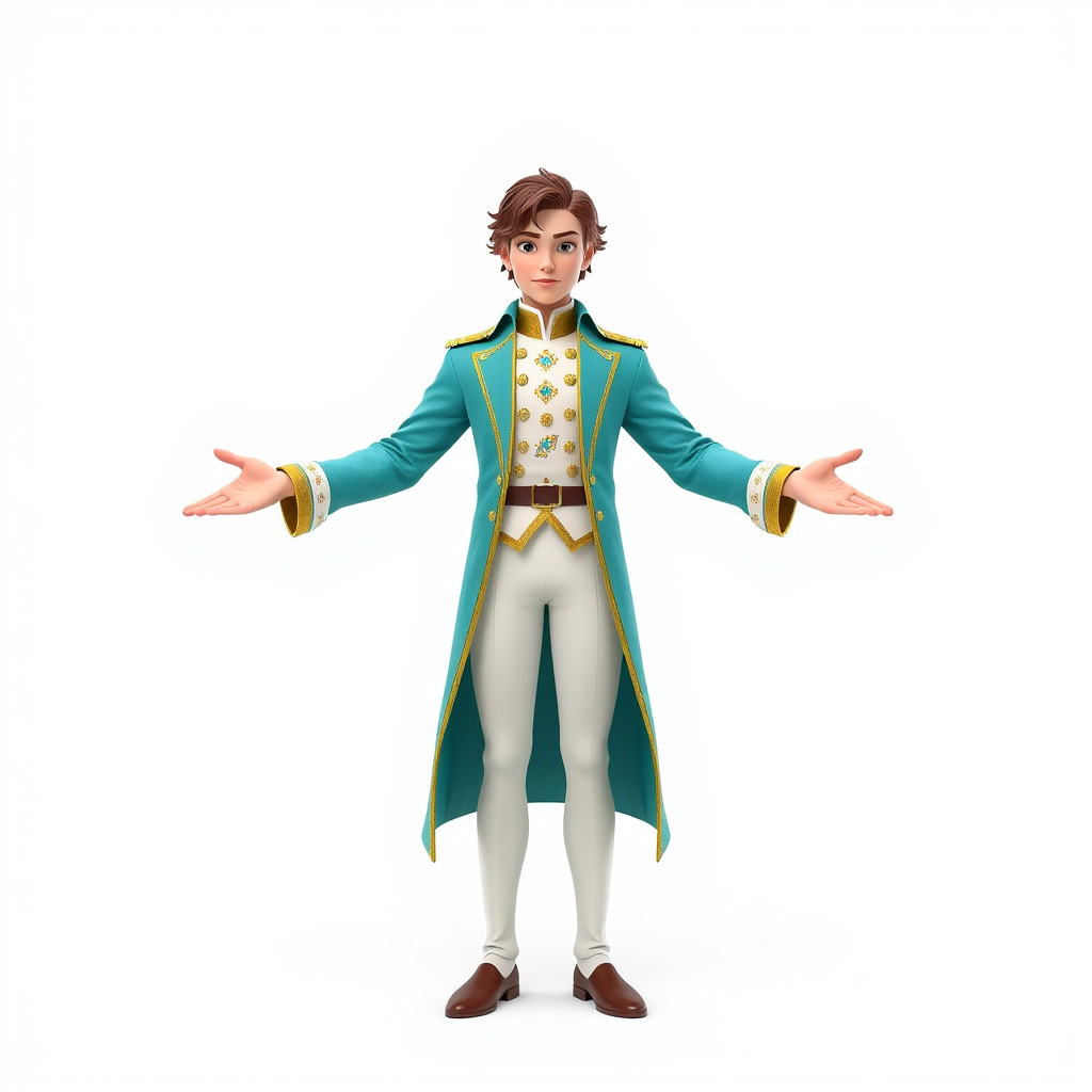 Elegant Prince Character  Rigged and Animated for Games and C... Low-poly 3D model_2