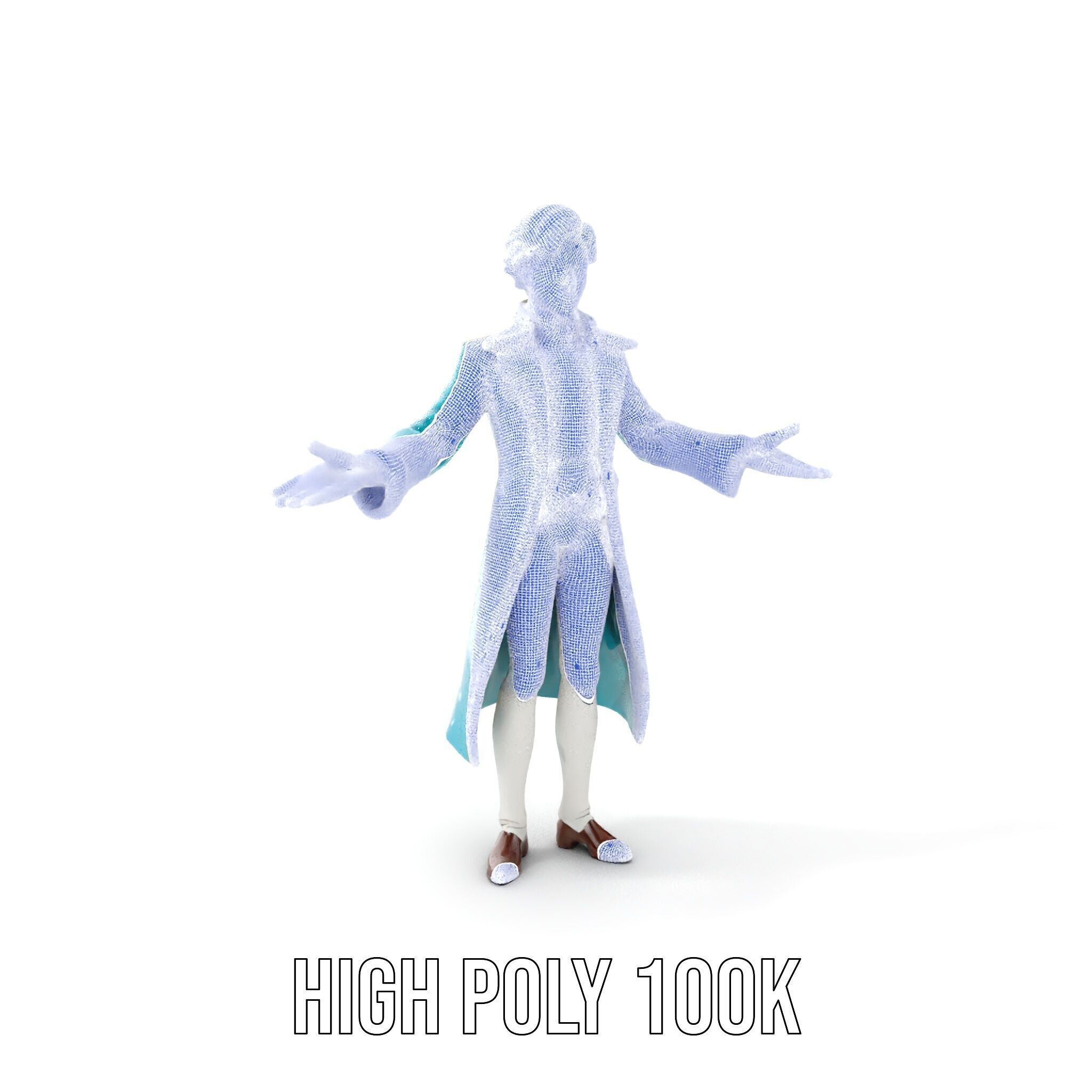 Elegant Prince Character  Rigged and Animated for Games and C... Low-poly 3D model_4