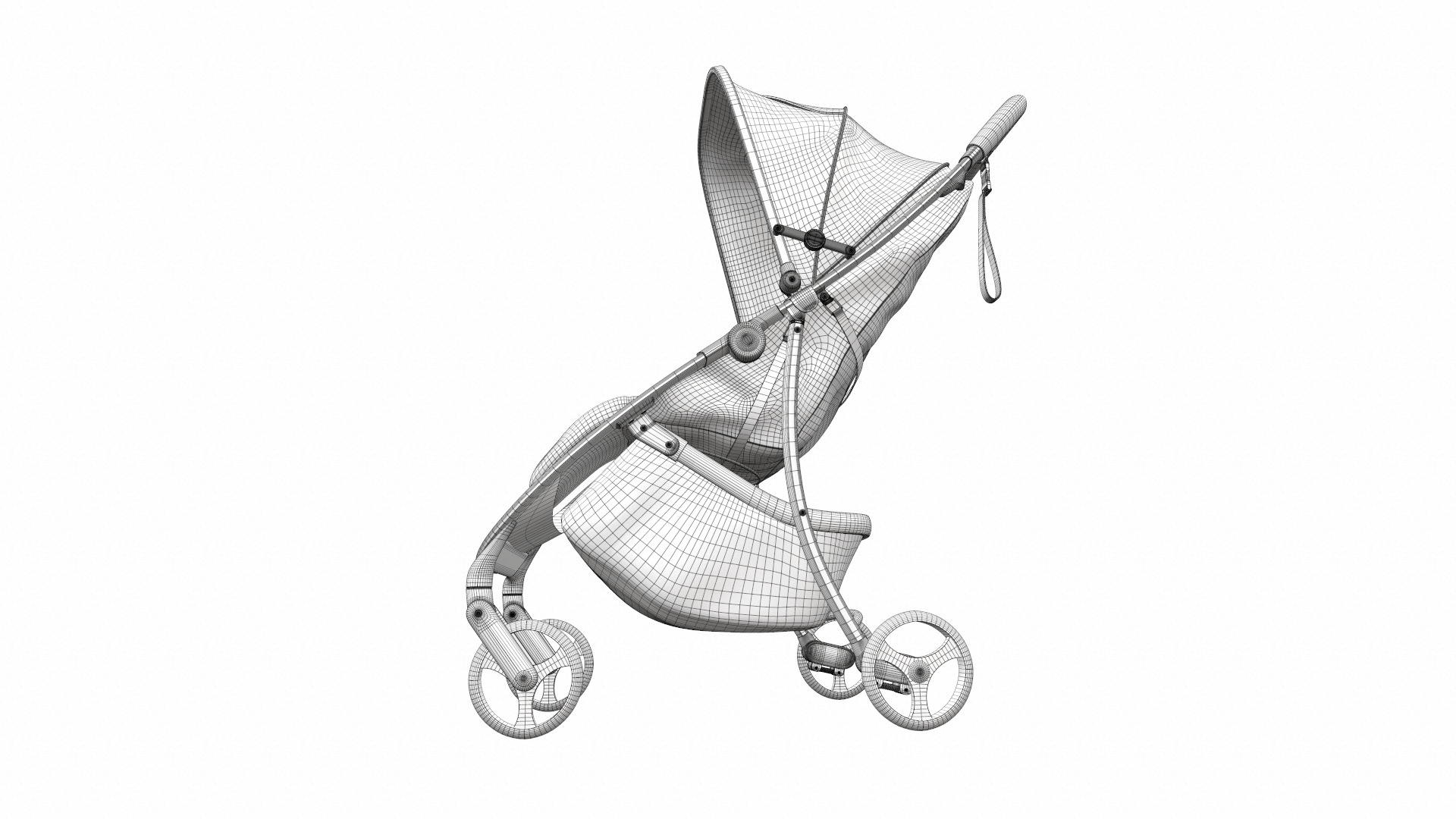 Baby stroller 11 3D model_14