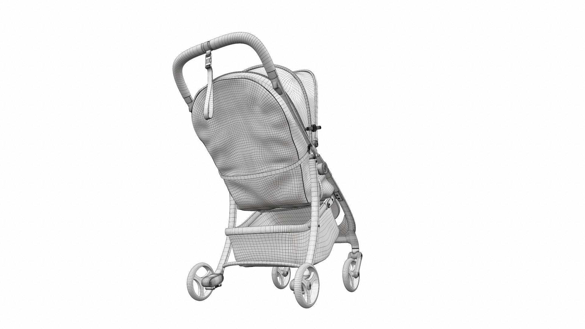 Baby stroller 11 3D model_16