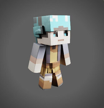Minecraft Character Skin 3D Model 3D print model