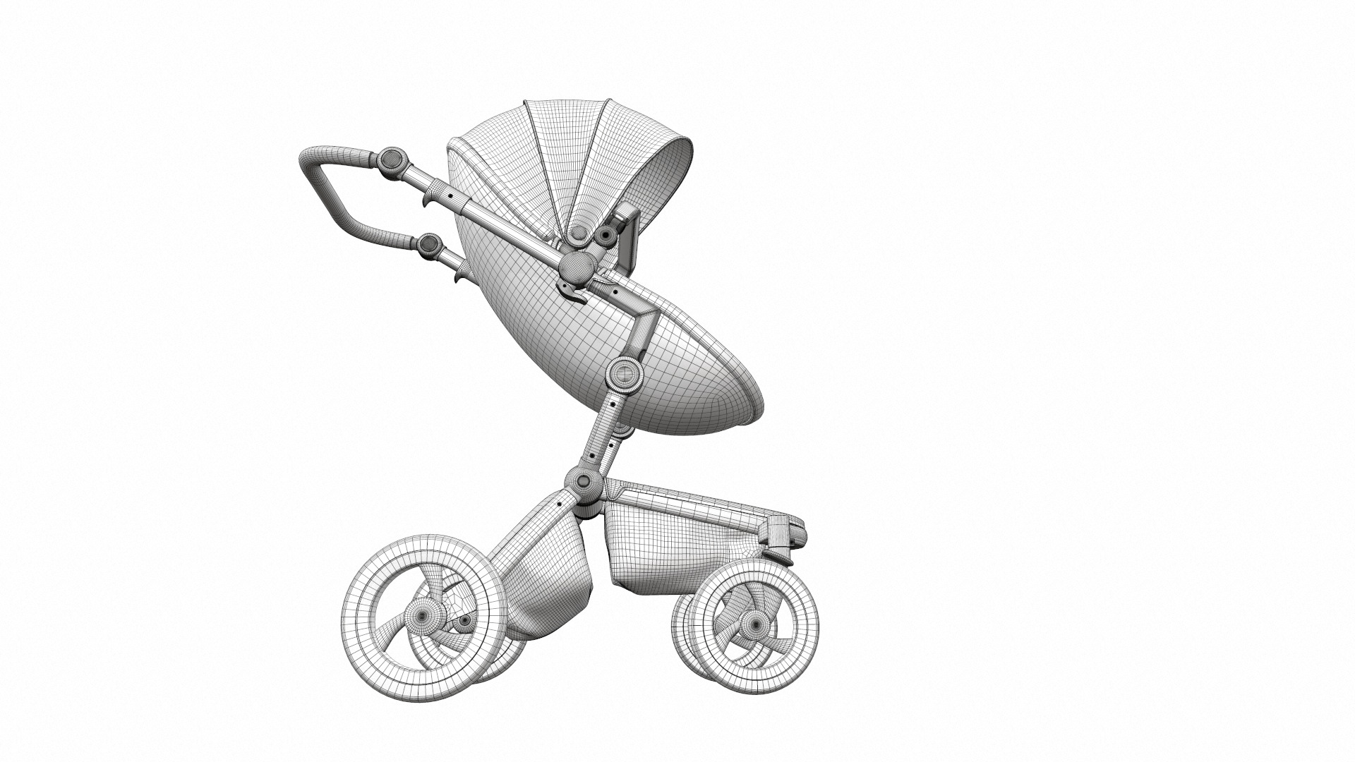 Baby stroller 12 3D model_17