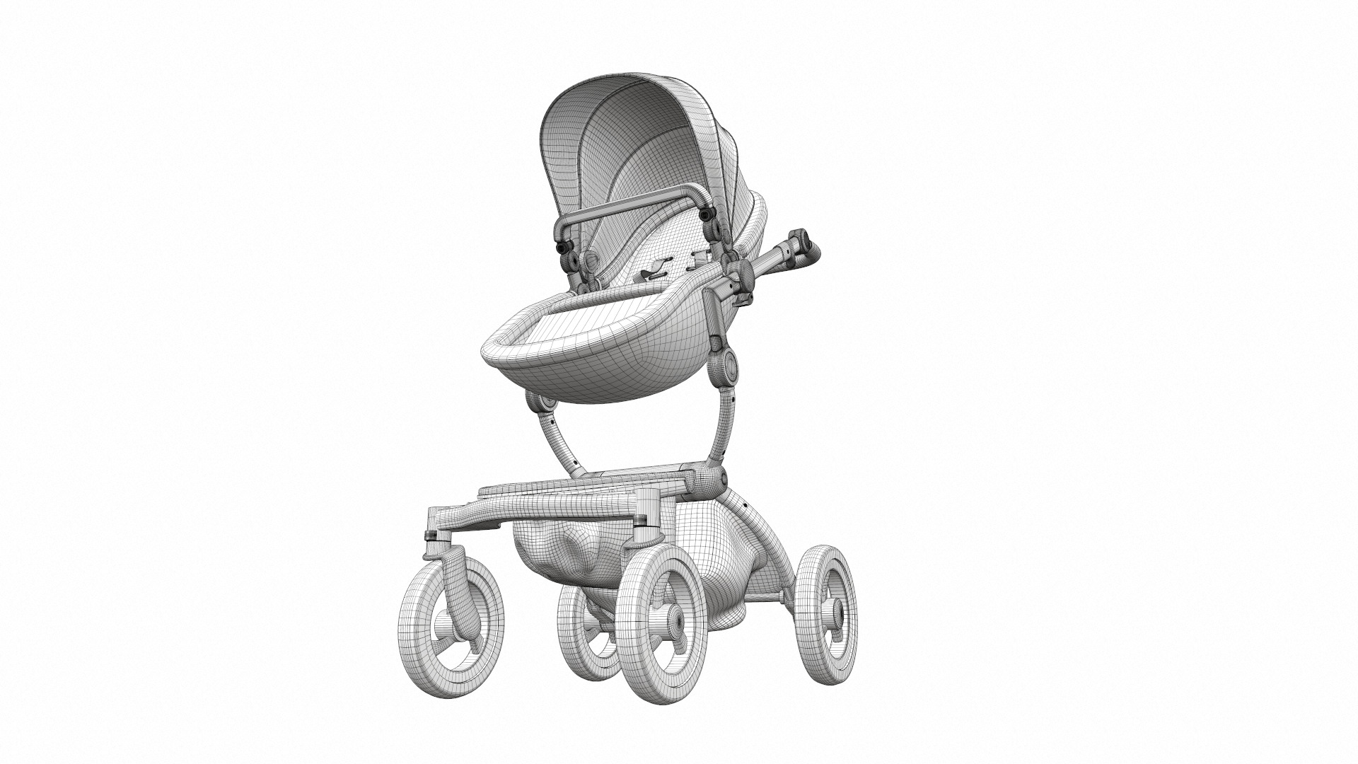 Baby stroller 12 3D model_14