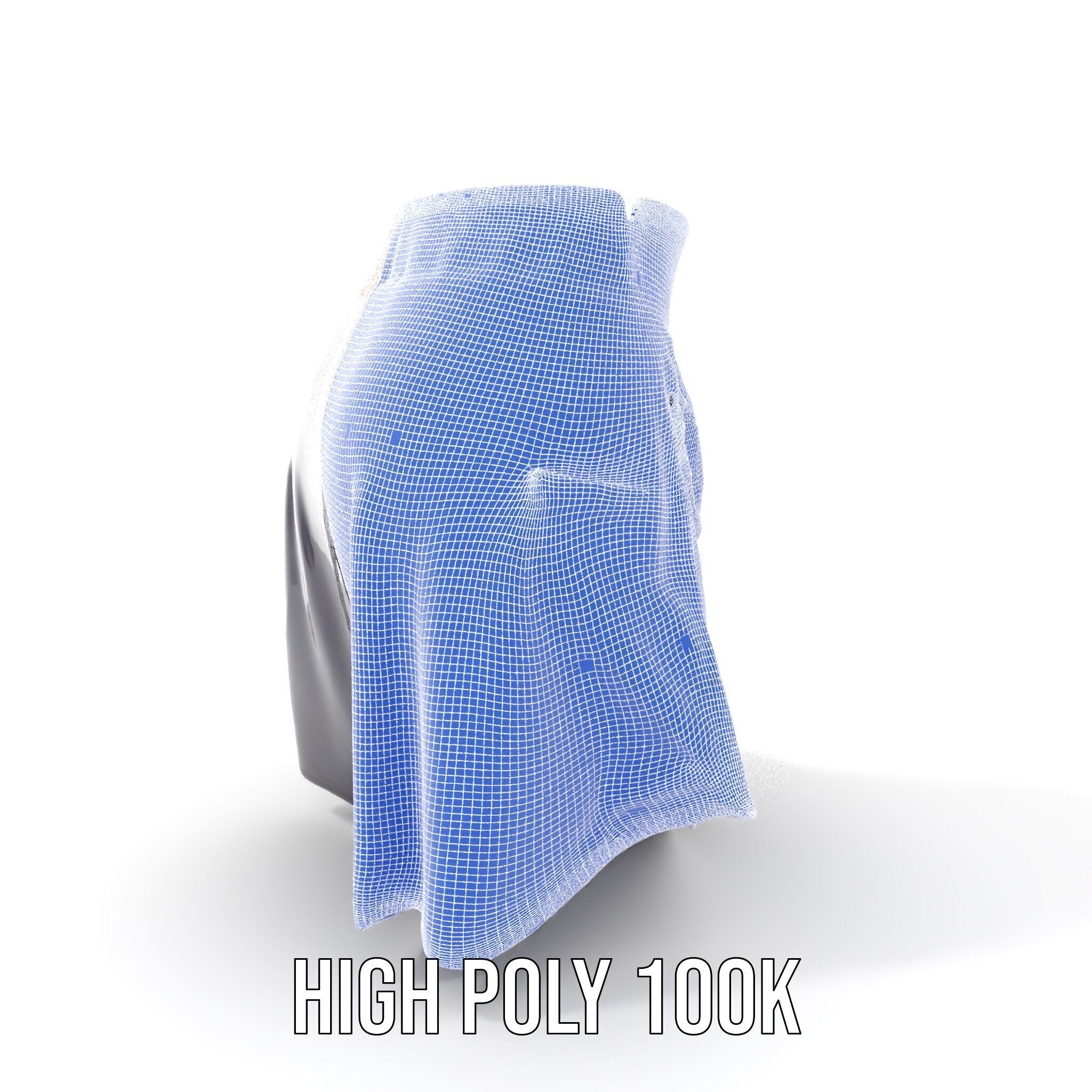 Sporty Skirt Model Pack with Dynamic Features Low-poly 3D model_4