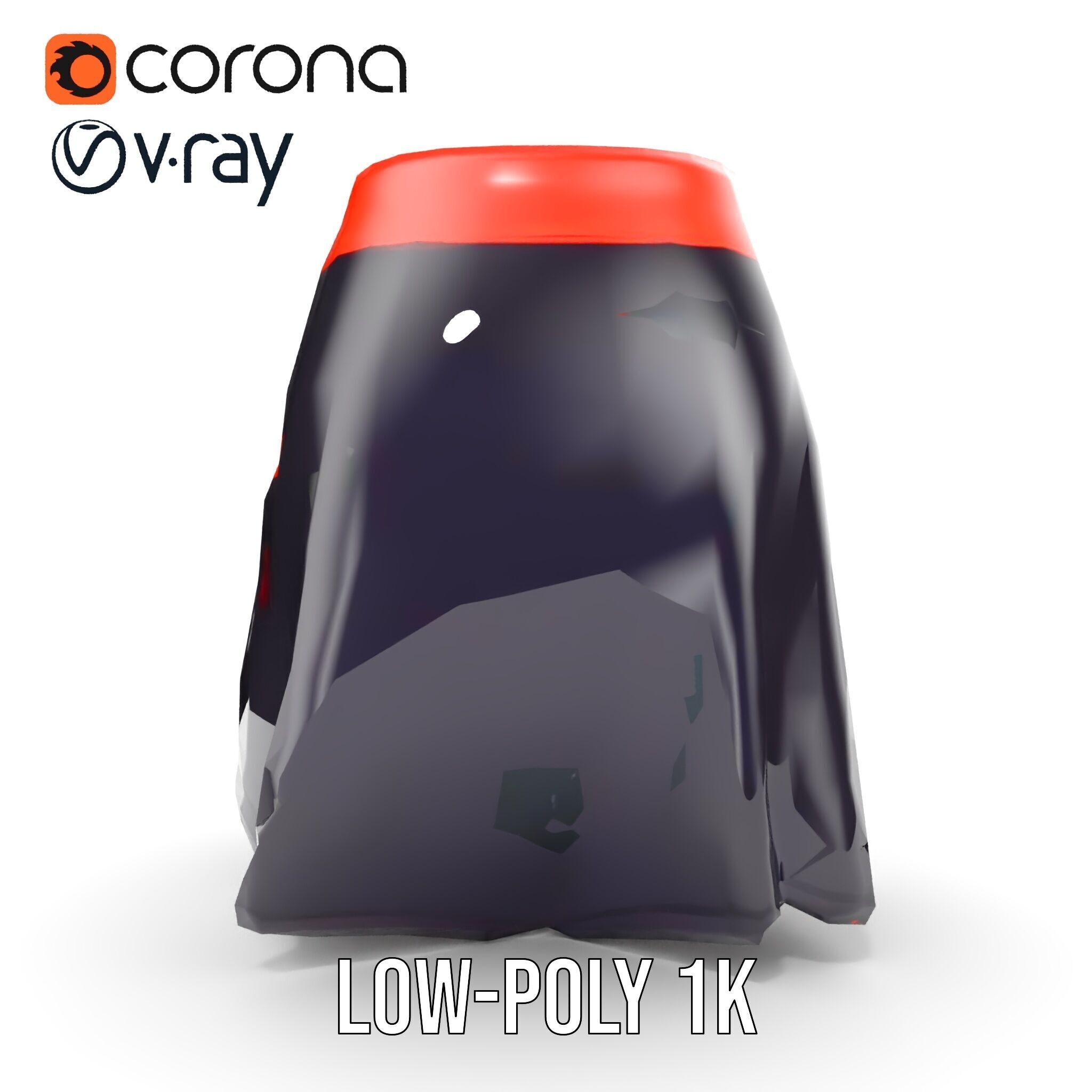 Sporty Skirt Model Pack with Dynamic Features Low-poly 3D model_23