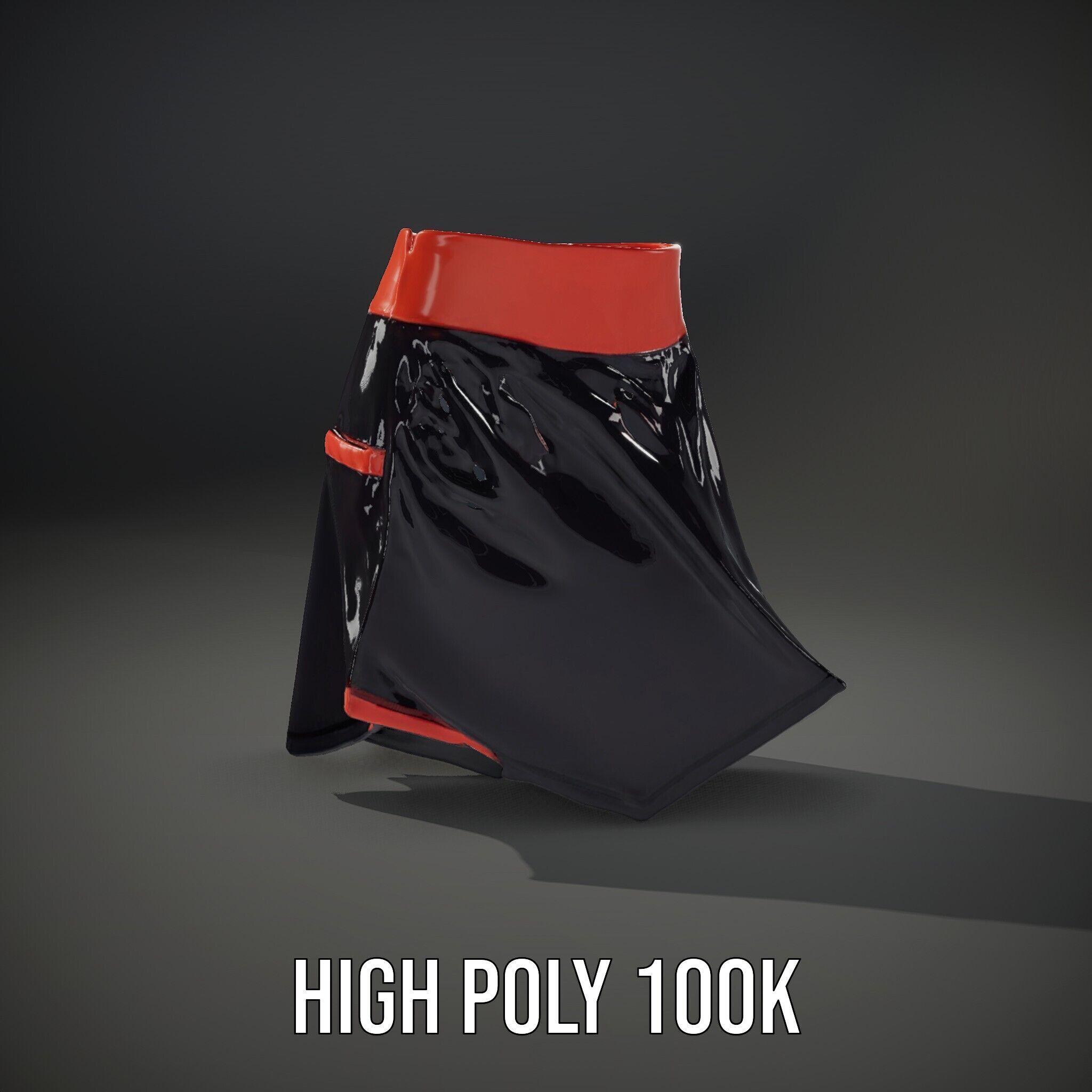Sporty Skirt Model Pack with Dynamic Features Low-poly 3D model_8