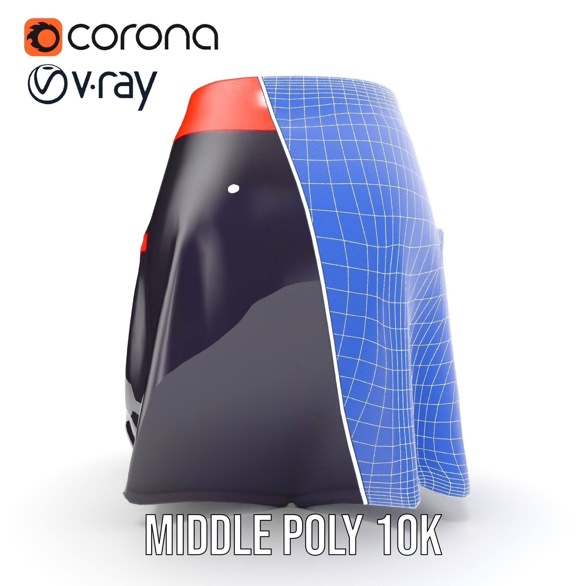 Sporty Skirt Model Pack with Dynamic Features Low-poly 3D model_28