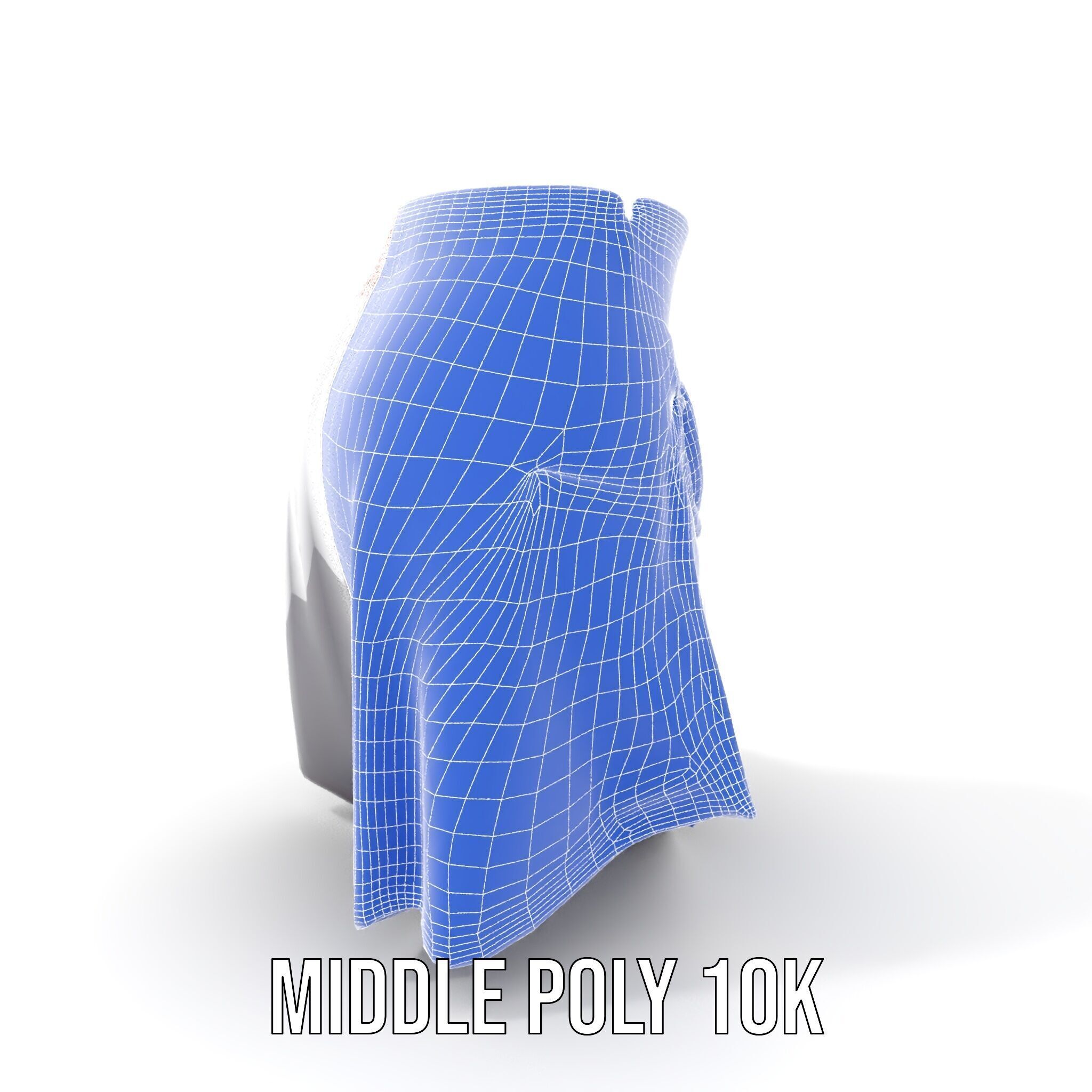 Sporty Skirt Model Pack with Dynamic Features Low-poly 3D model_22