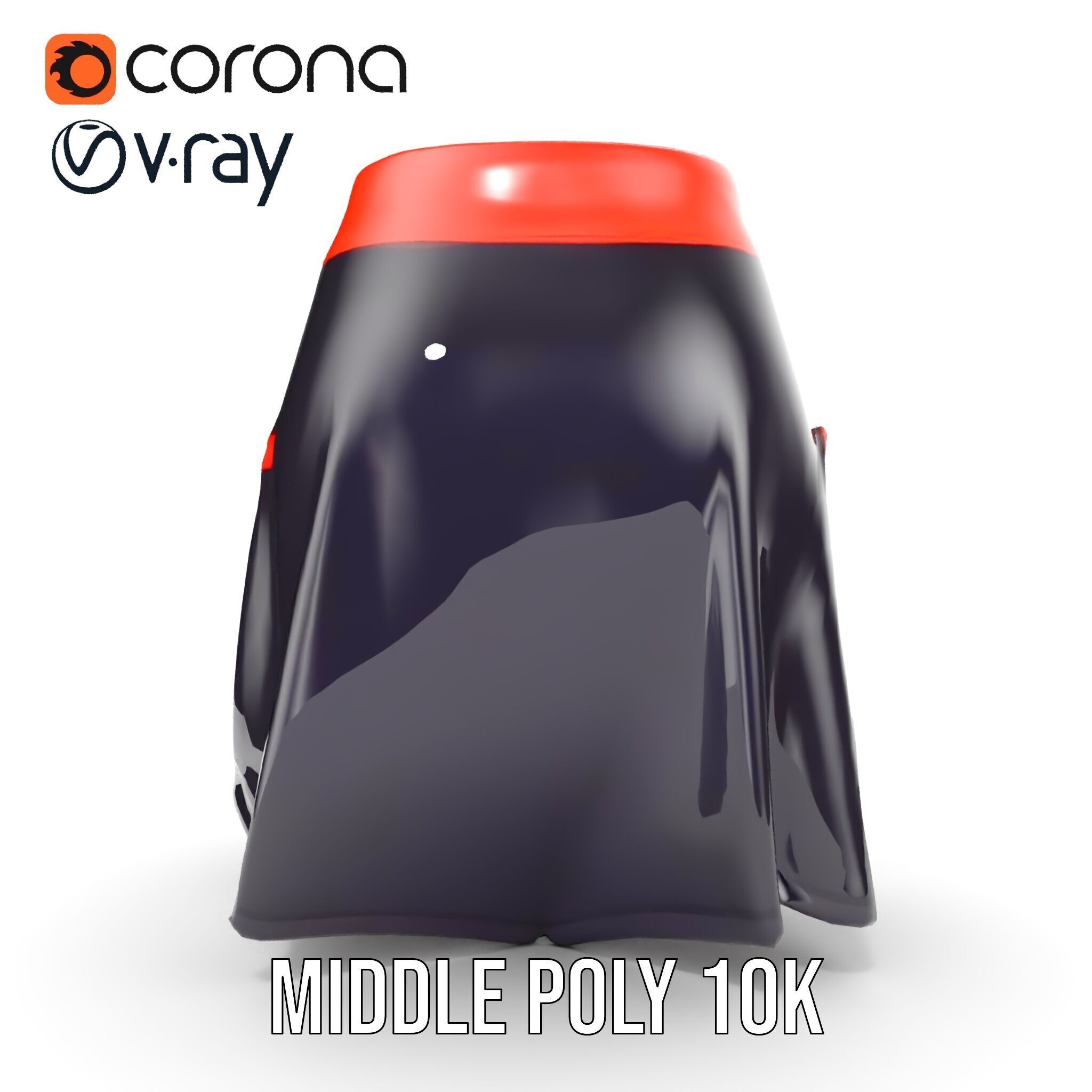 Sporty Skirt Model Pack with Dynamic Features Low-poly 3D model_25