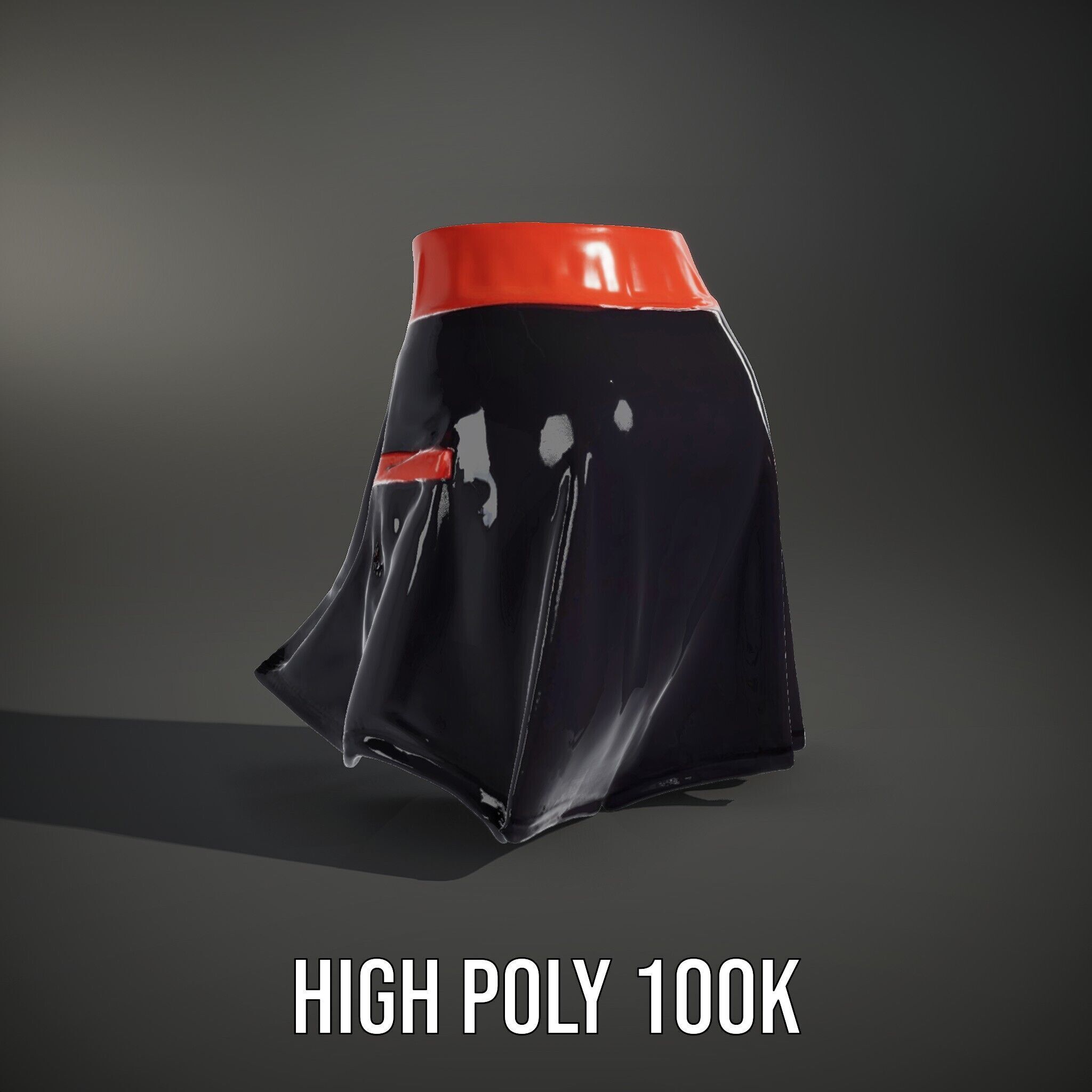 Sporty Skirt Model Pack with Dynamic Features Low-poly 3D model_11