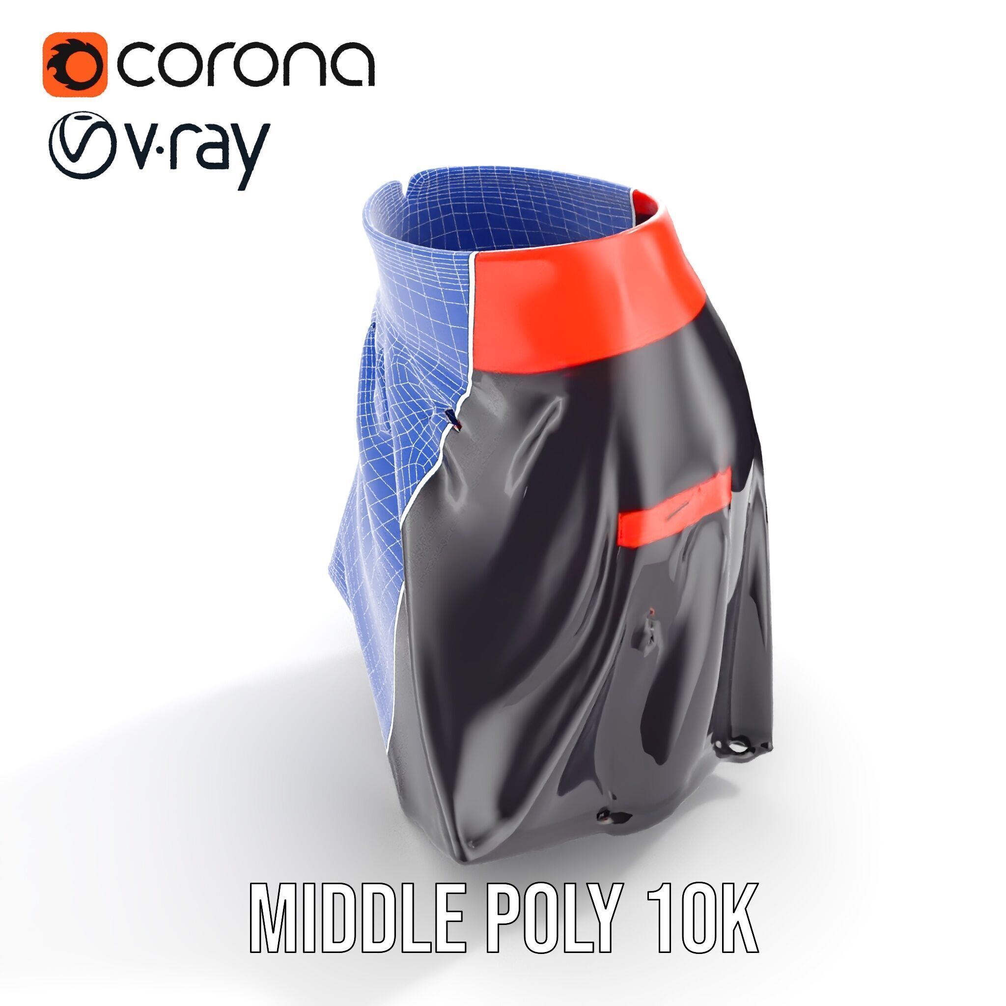 Sporty Skirt Model Pack with Dynamic Features Low-poly 3D model_17