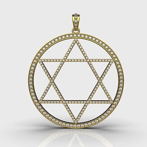 Star of David Pendant necklace 3D print model