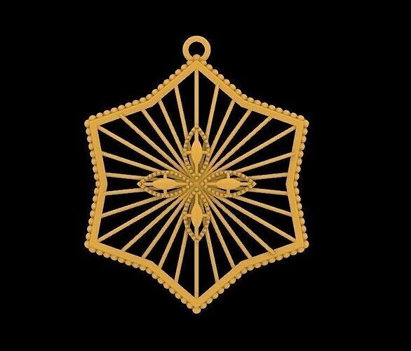 Pendant necklace design earring 3D print model
