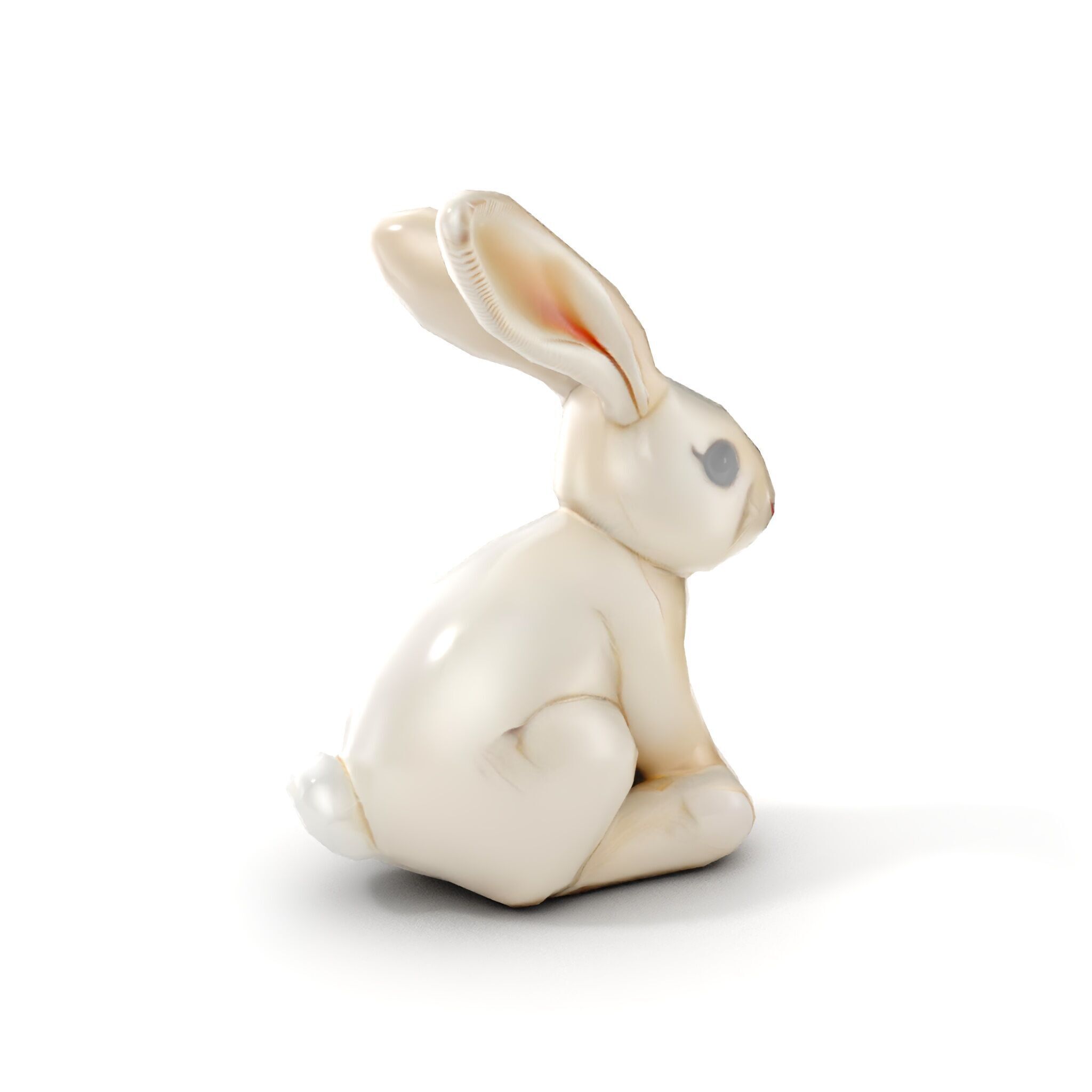 Soft White Bunny model pack Low-poly 3D model_23