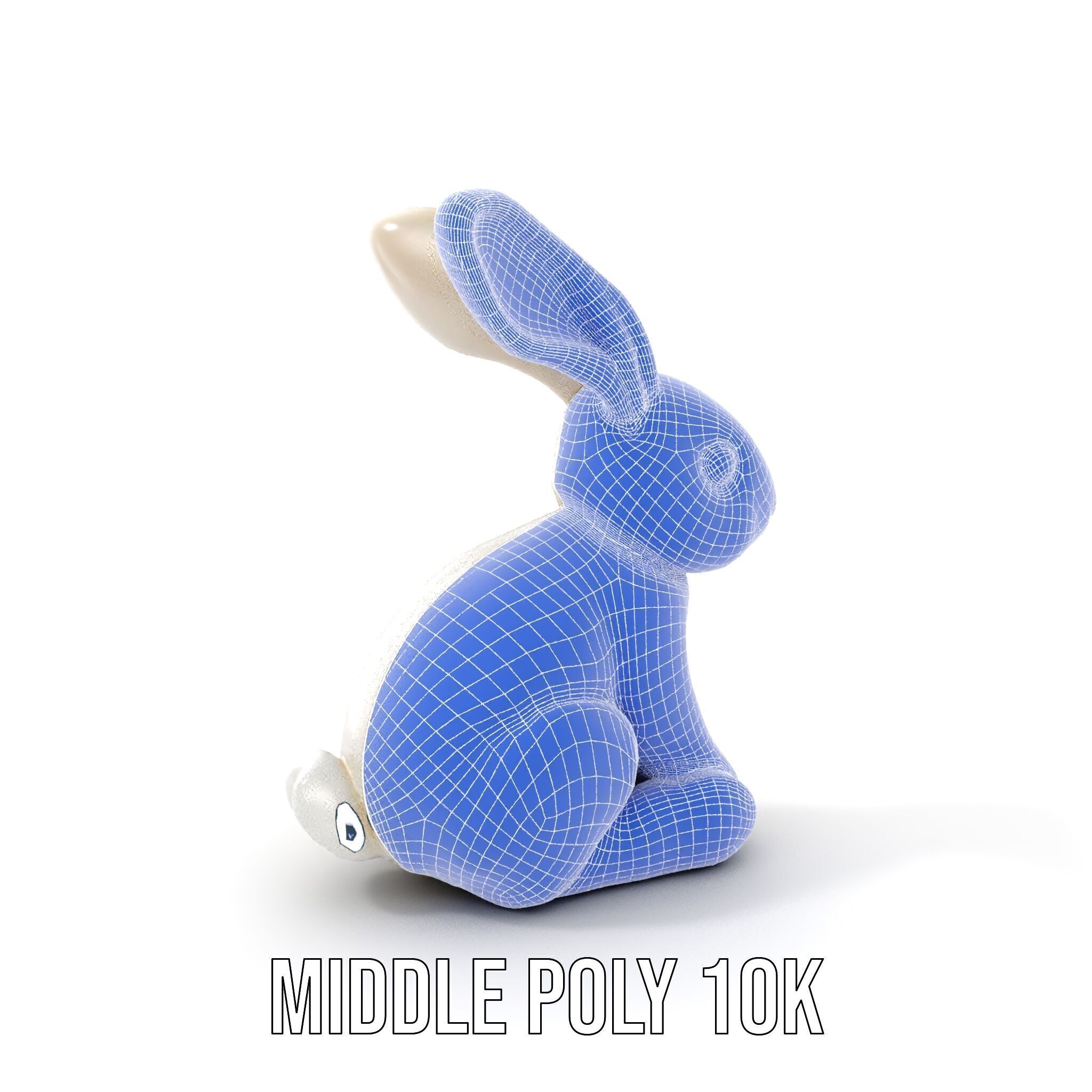 Soft White Bunny model pack Low-poly 3D model_22
