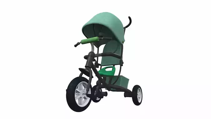 Baby stroller tricycle 01 3D model