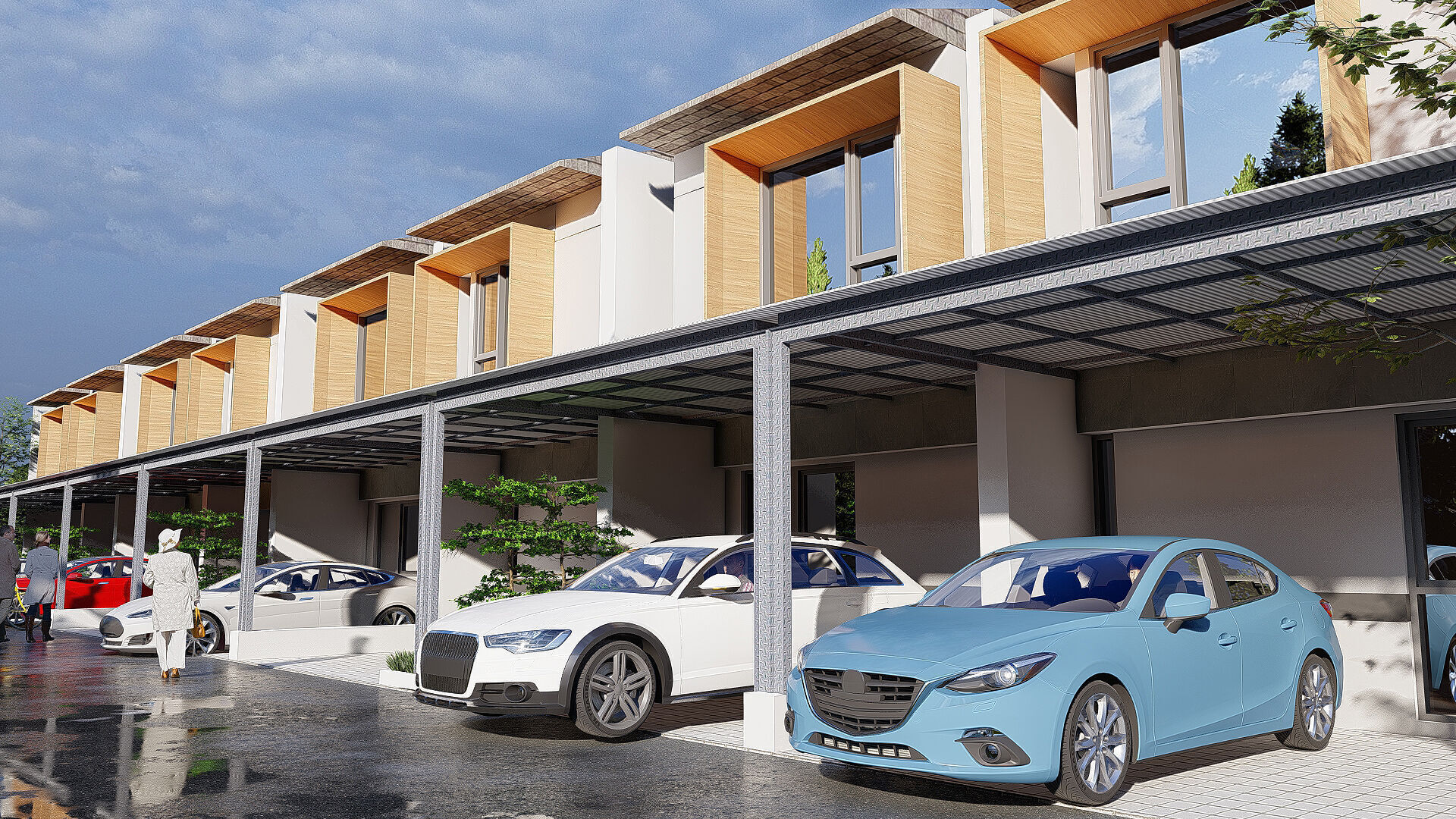 Modern House 3D Model 5 x 10 Meters Skp Lumion and DWG Files 3D model_3