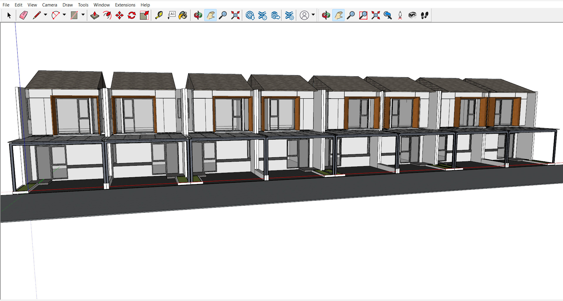 Modern House 3D Model 5 x 10 Meters Skp Lumion and DWG Files 3D model_4