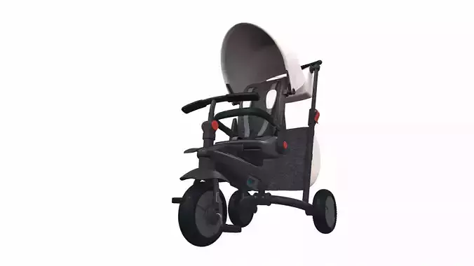 Baby stroller tricycle 02 3D model