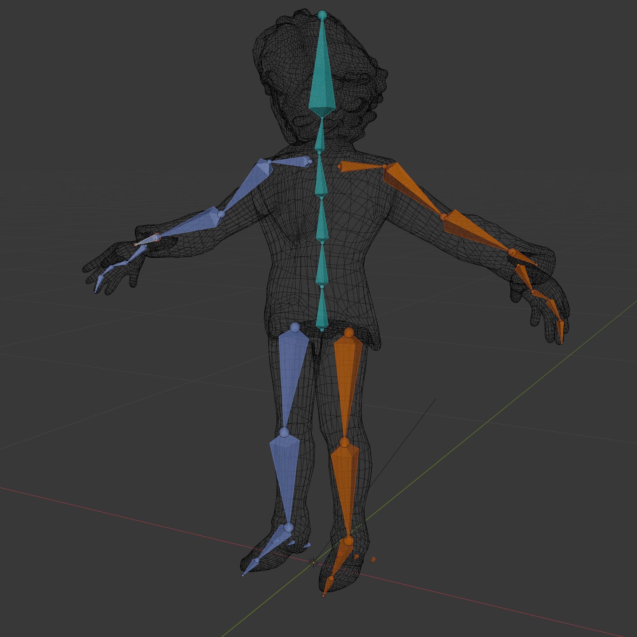 Elegant Silver Suit D Character Model  Rigged and Animated Low-poly 3D model_6