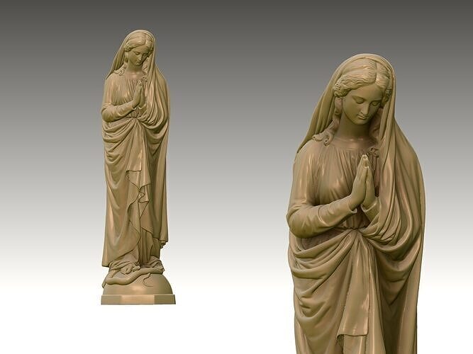 Virgin Mary Our Lady of Sorrows 3D print model