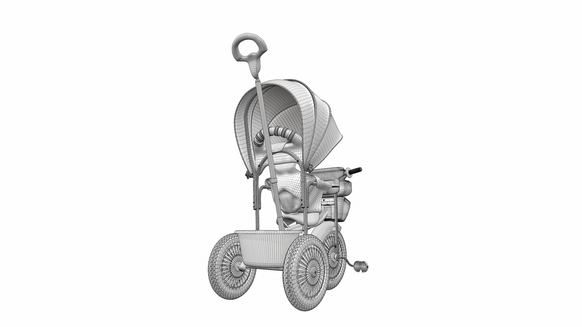 Baby stroller tricycle 03 3D model_17
