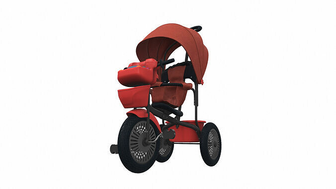 Baby stroller tricycle 03 3D model