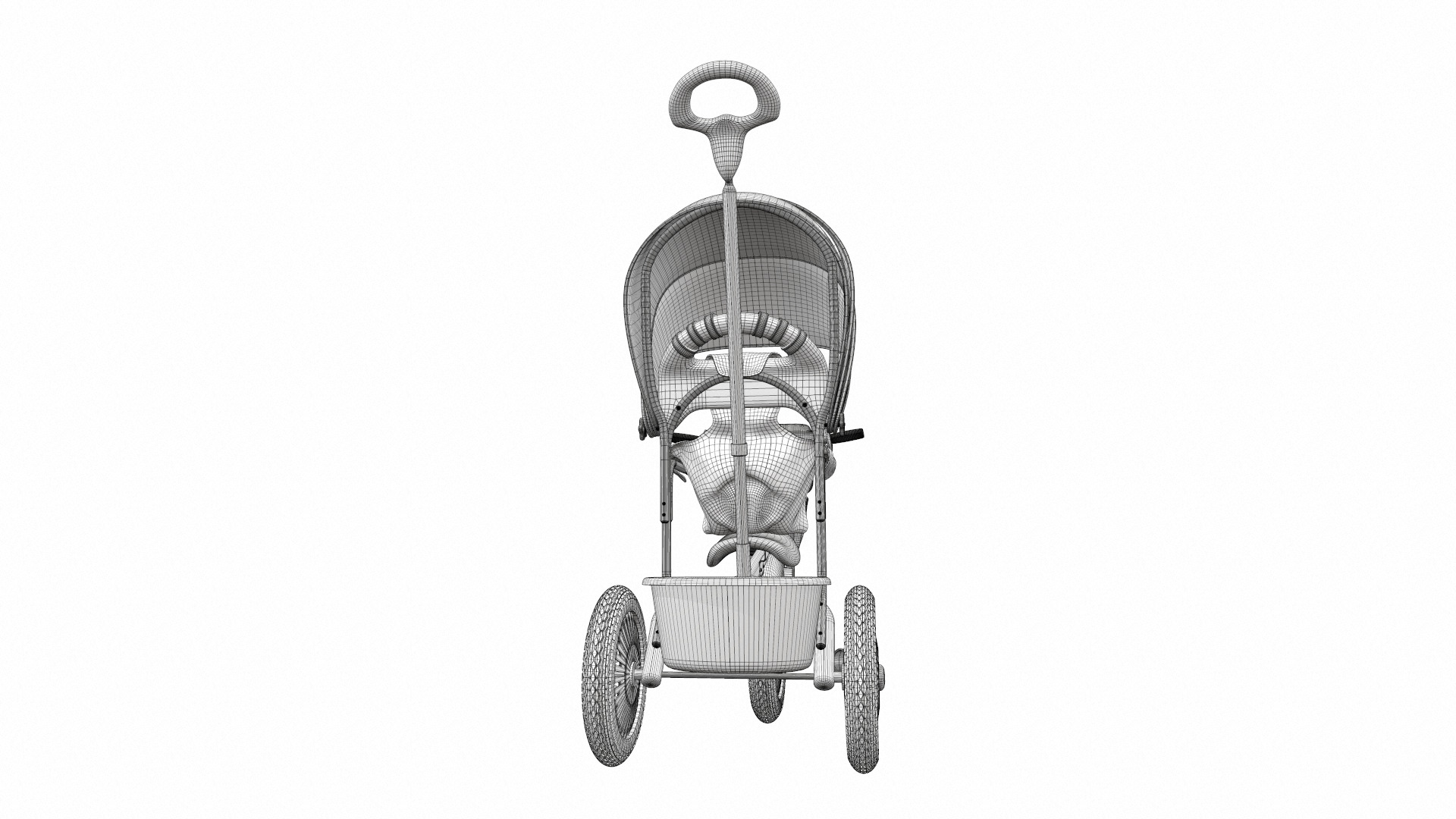 Baby stroller tricycle 03 3D model_18