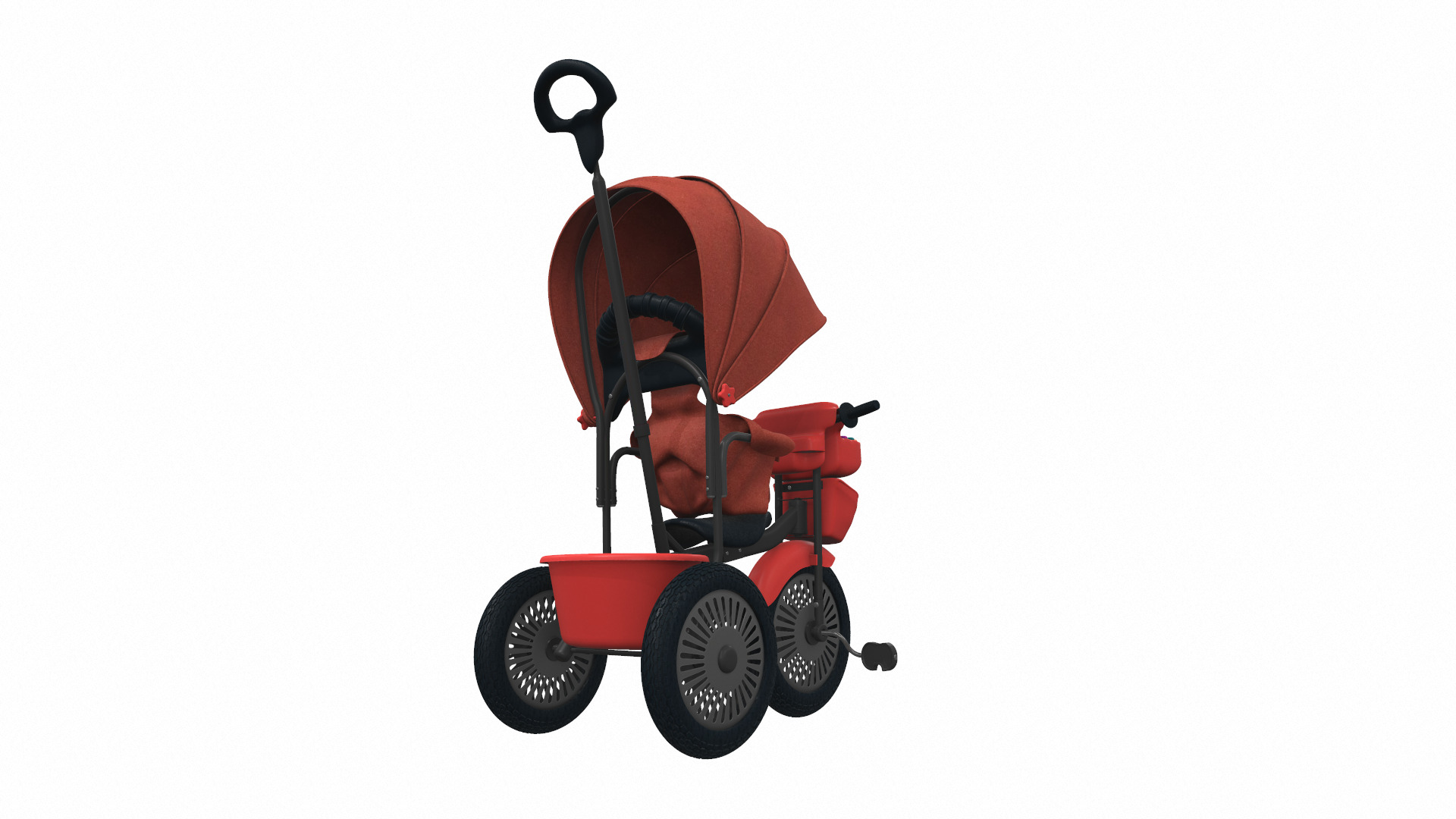 Baby stroller tricycle 03 3D model_3