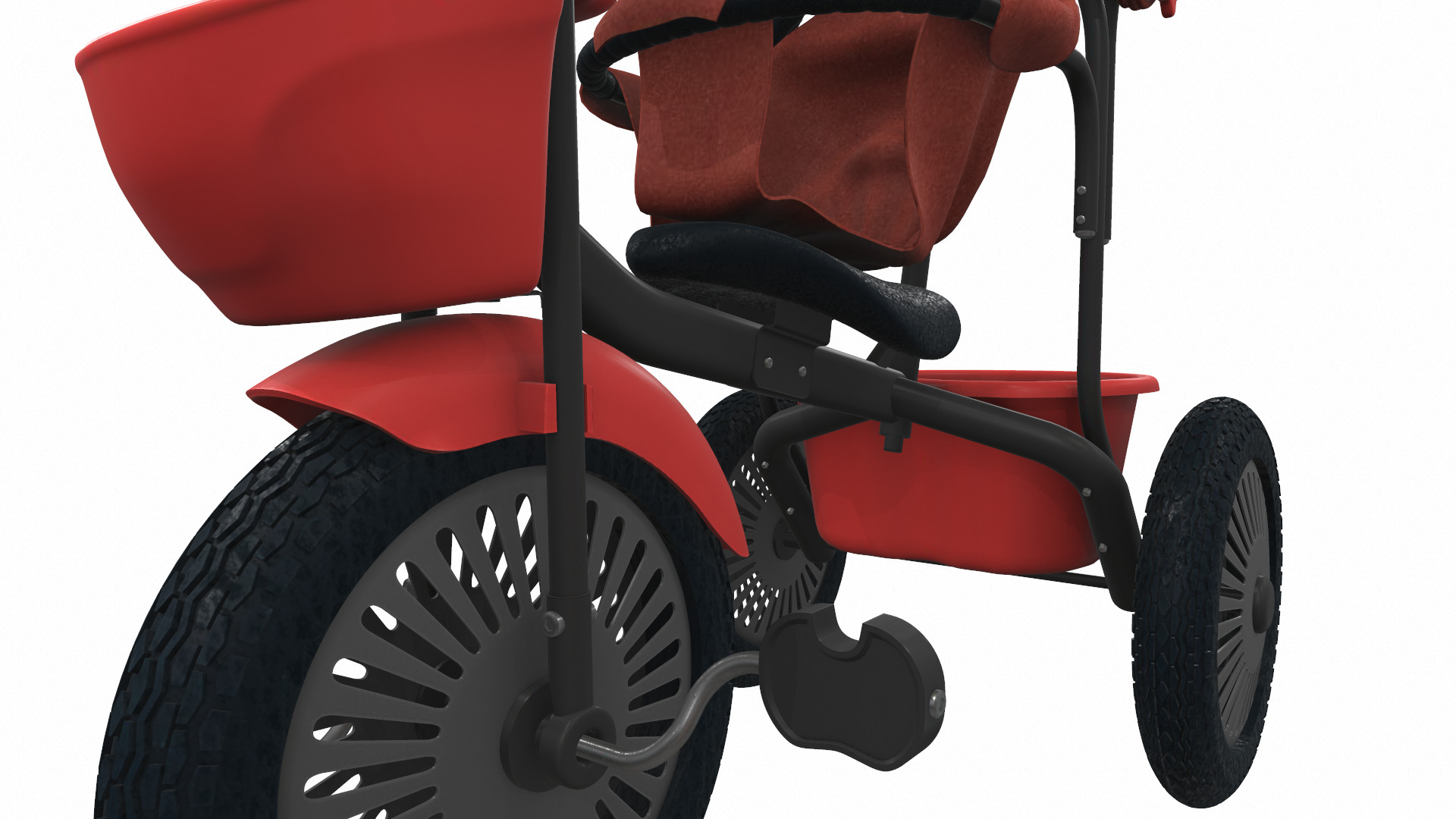 Baby stroller tricycle 03 3D model_10