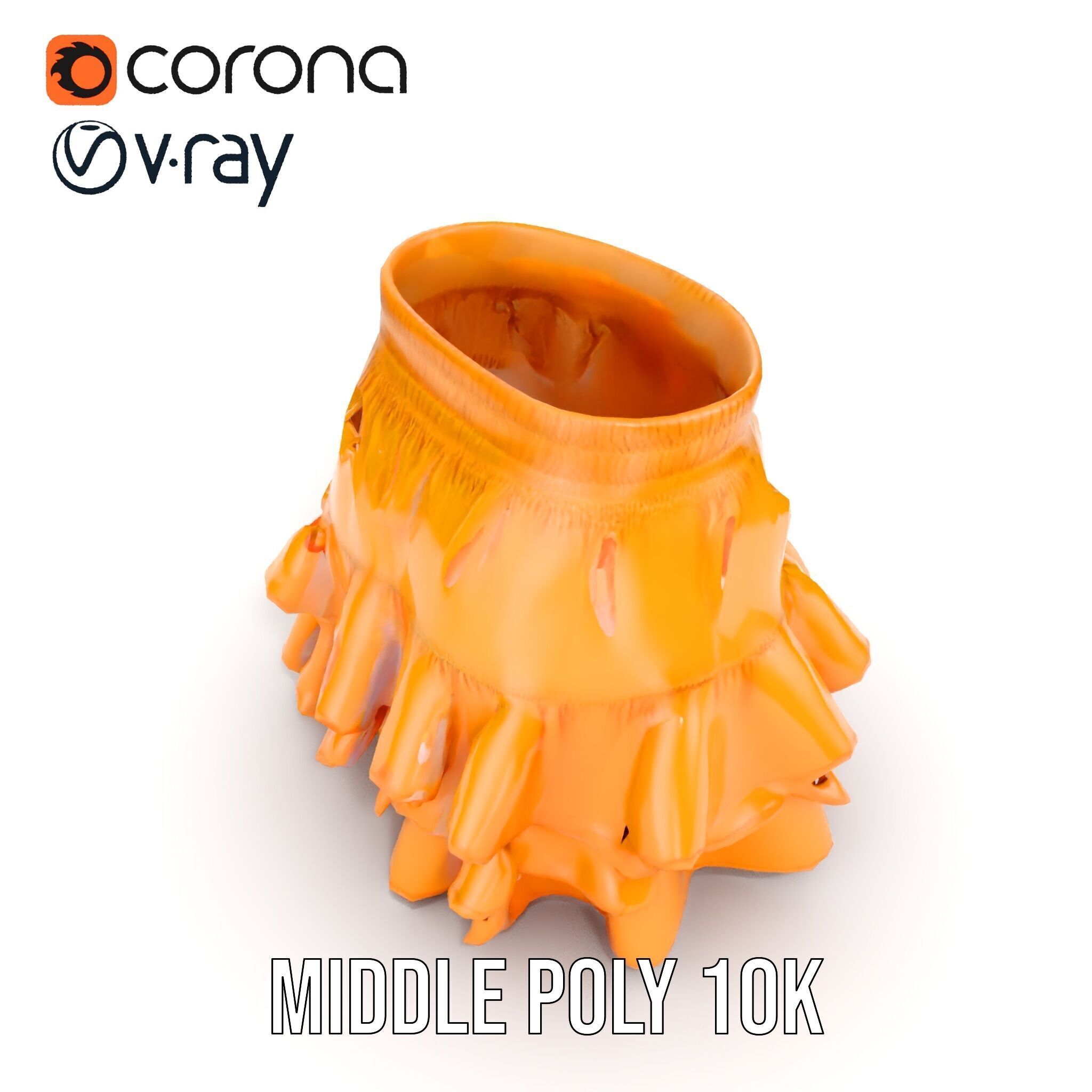 Flared Ruffle Mini Skirt Model Pack for Fashion Rendering Low-poly 3D model_9