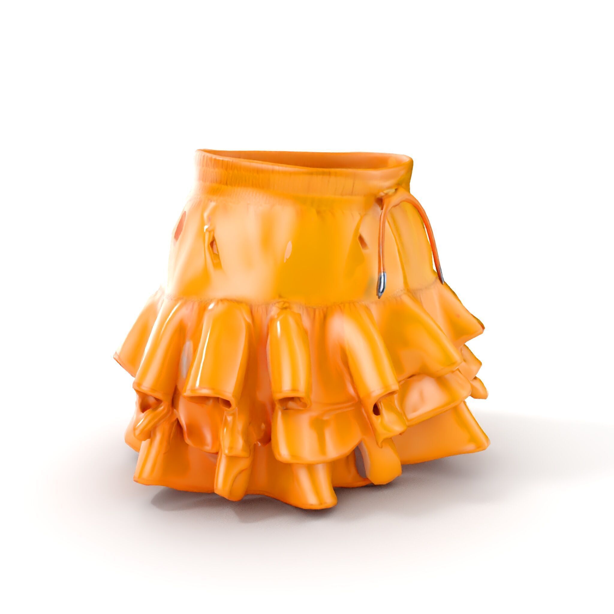 Flared Ruffle Mini Skirt Model Pack for Fashion Rendering Low-poly 3D model_6