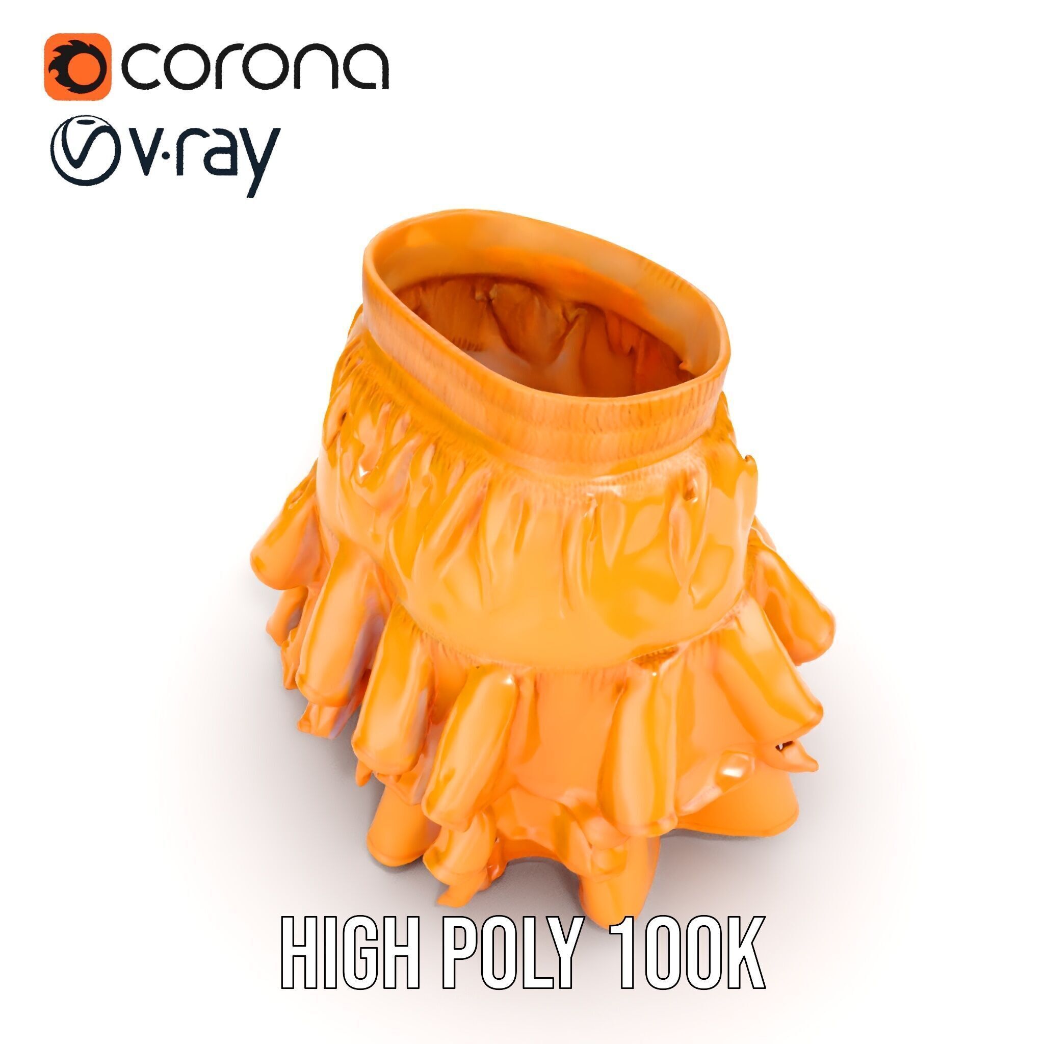 Flared Ruffle Mini Skirt Model Pack for Fashion Rendering Low-poly 3D model_18