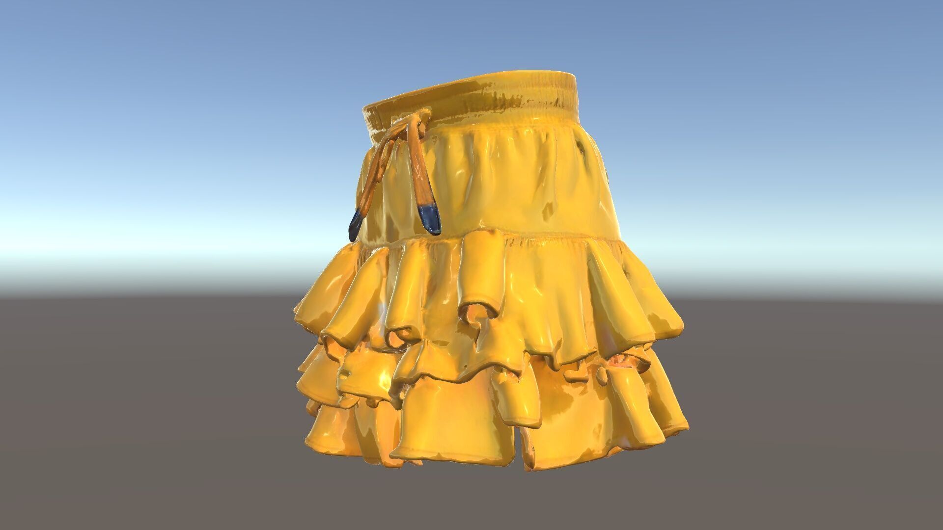 Flared Ruffle Mini Skirt Model Pack for Fashion Rendering Low-poly 3D model_34