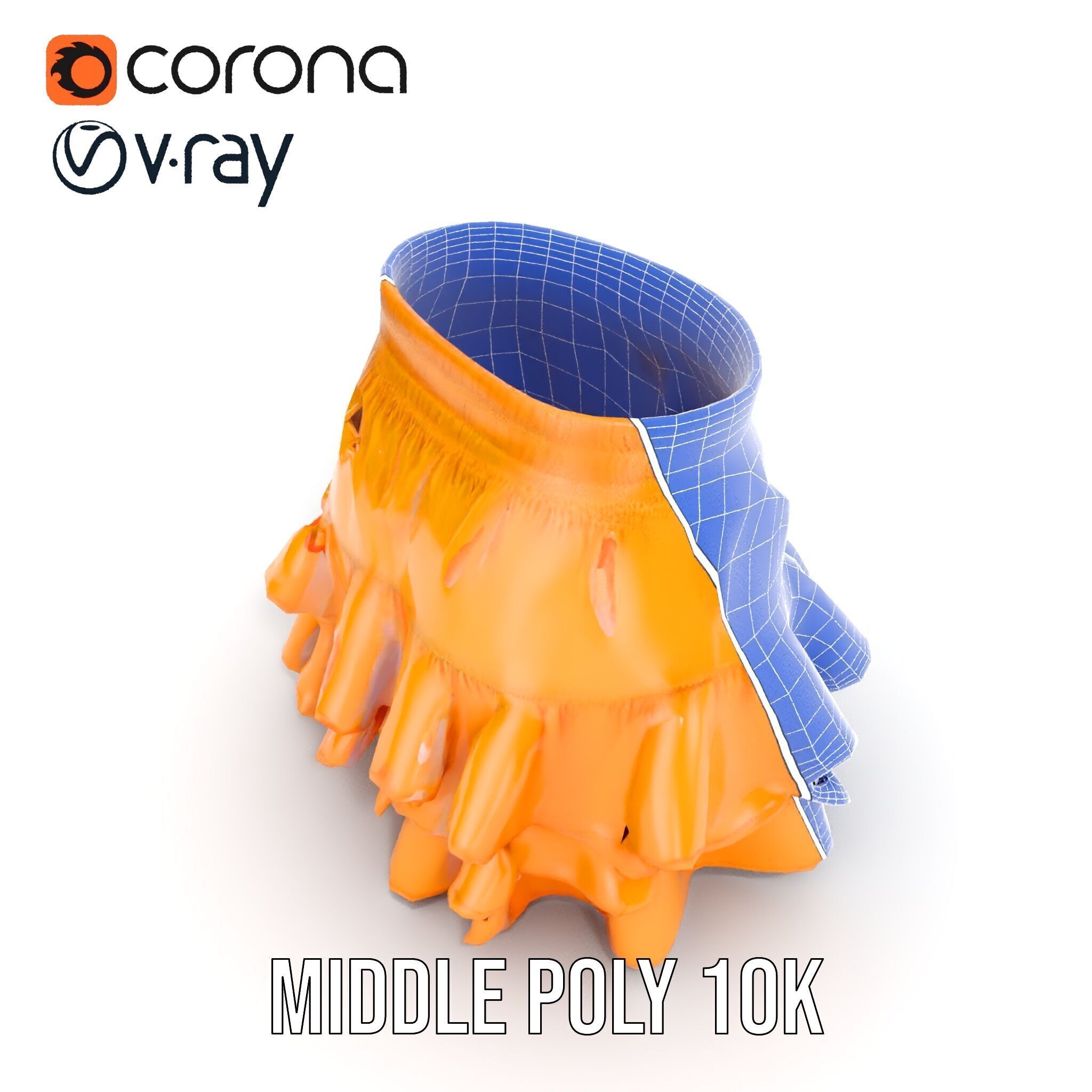 Flared Ruffle Mini Skirt Model Pack for Fashion Rendering Low-poly 3D model_31