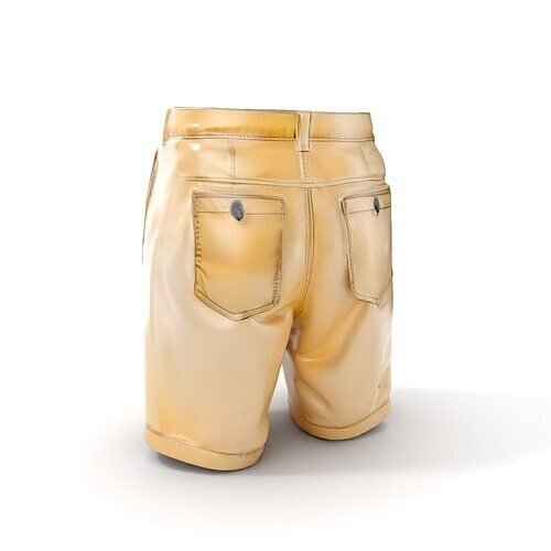 Casual Beige Shorts D Model Pack for Fashion and Rendering Low-poly 3D model