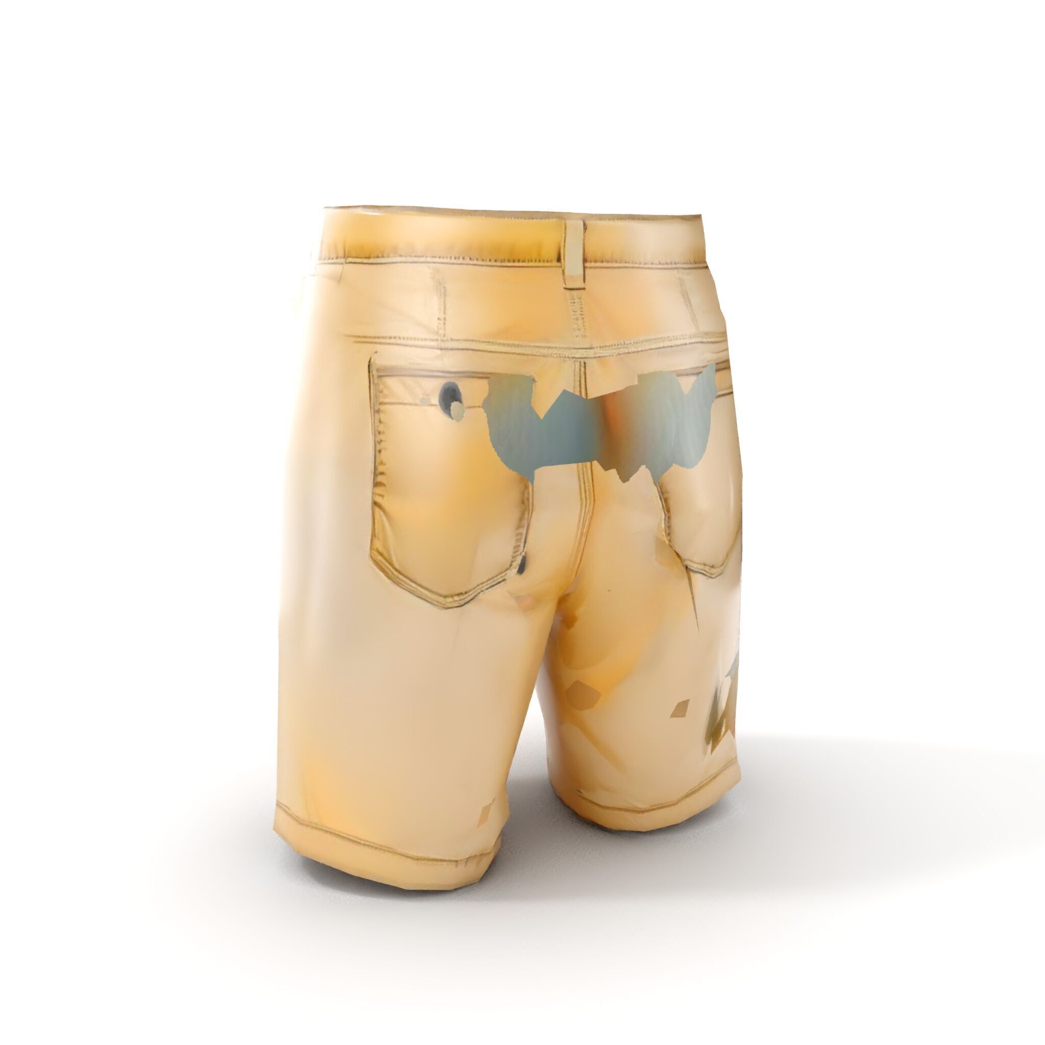 Casual Beige Shorts D Model Pack for Fashion and Rendering Low-poly 3D model_23