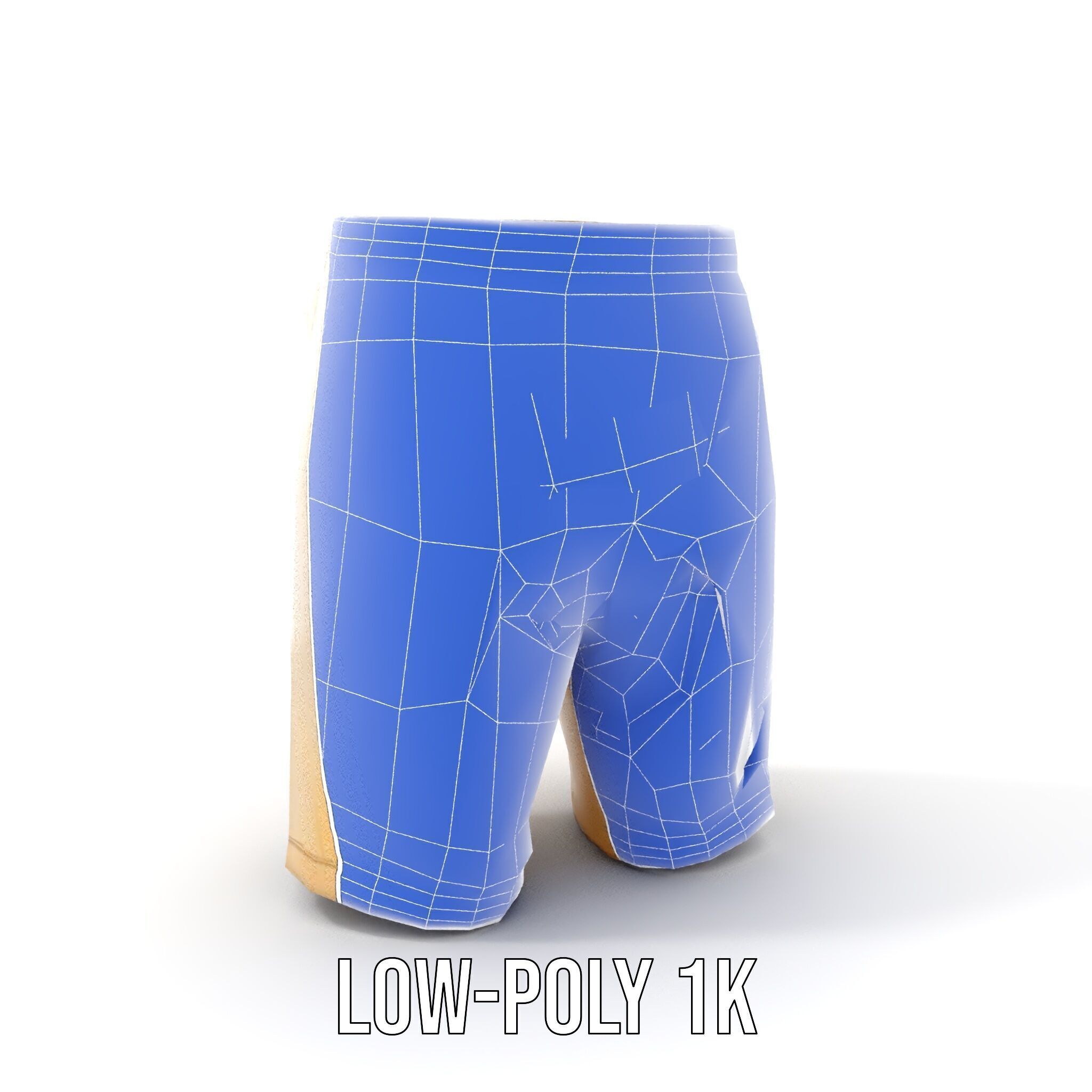 Casual Beige Shorts D Model Pack for Fashion and Rendering Low-poly 3D model_16