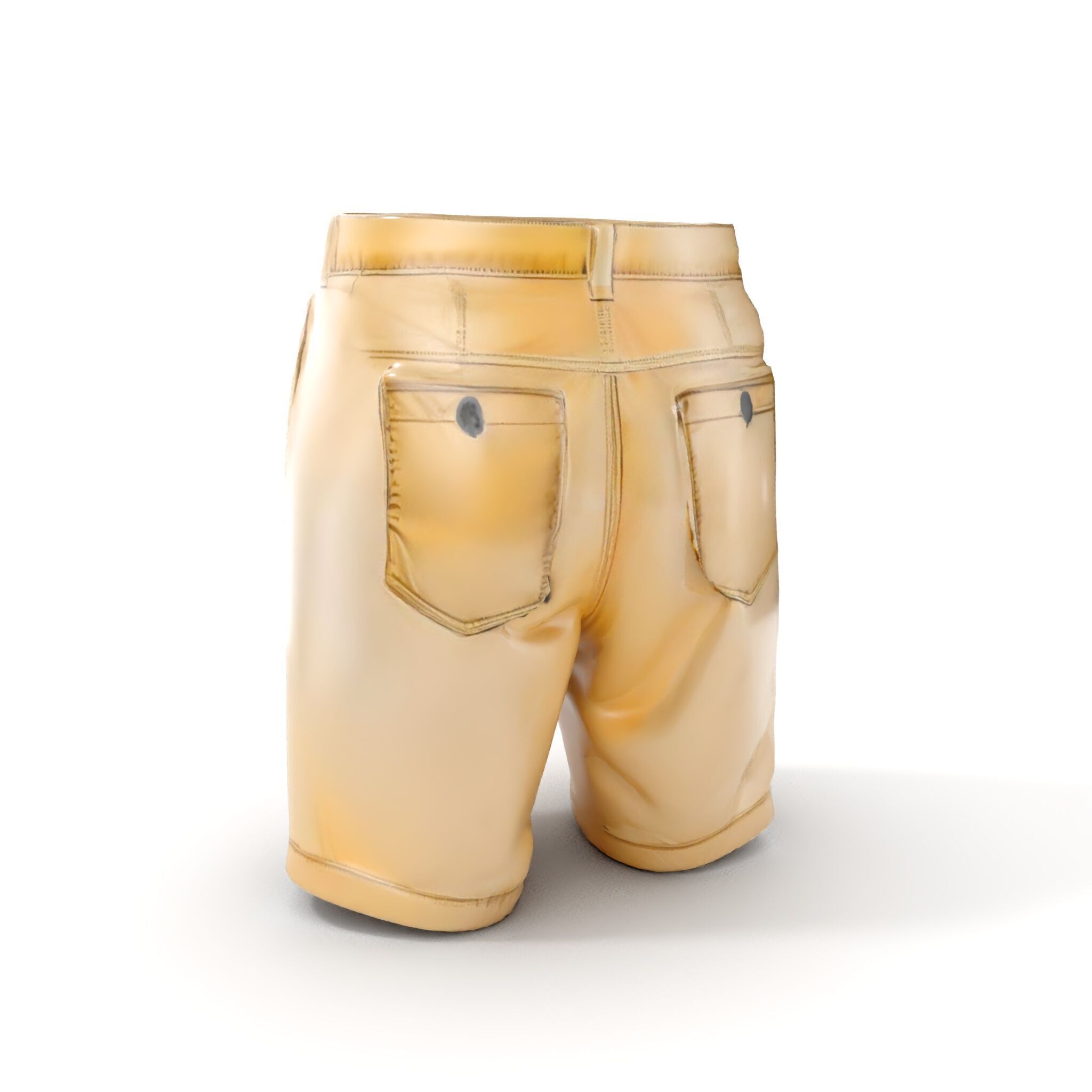 Casual Beige Shorts D Model Pack for Fashion and Rendering Low-poly 3D model_12