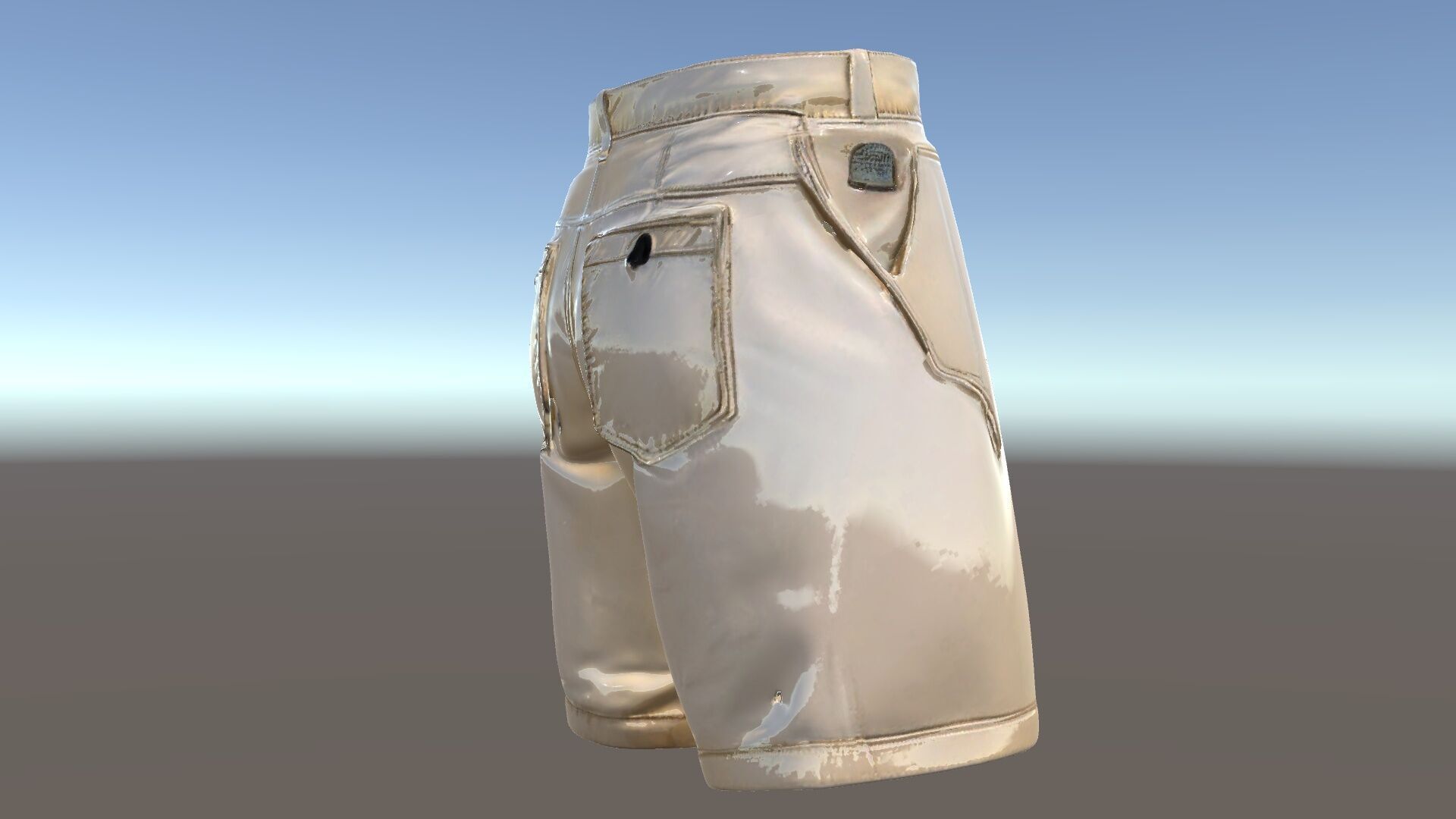 Casual Beige Shorts D Model Pack for Fashion and Rendering Low-poly 3D model_5