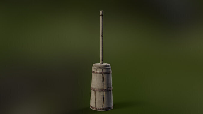 Butter Churner Low-poly 3D model