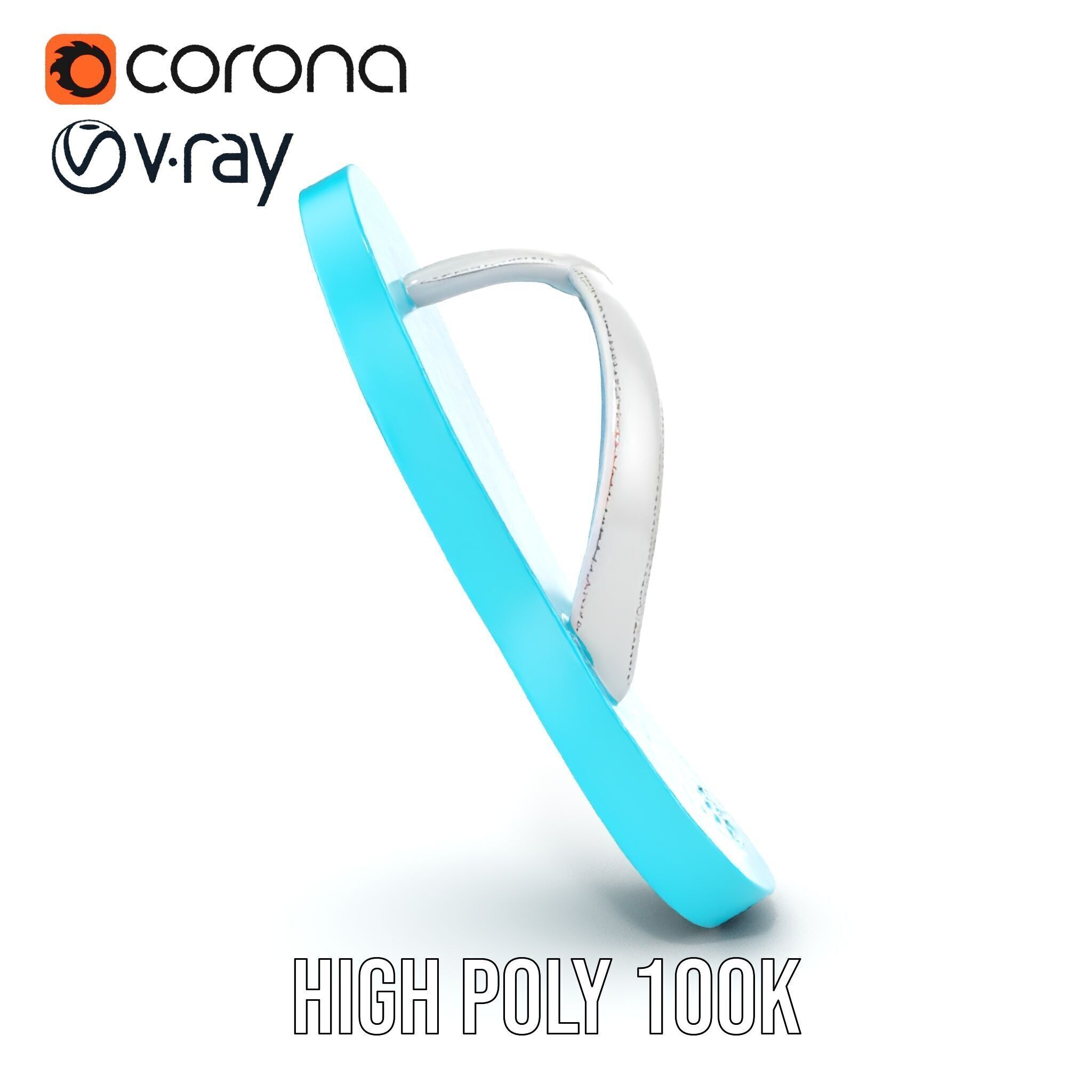 Flip Flop Model Pack  Realistic Textured Beach Sandal Low-poly 3D model_18