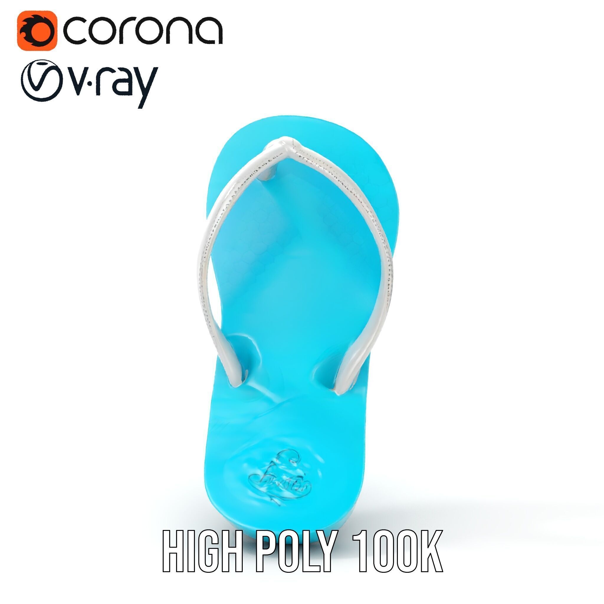 Flip Flop Model Pack  Realistic Textured Beach Sandal Low-poly 3D model_24
