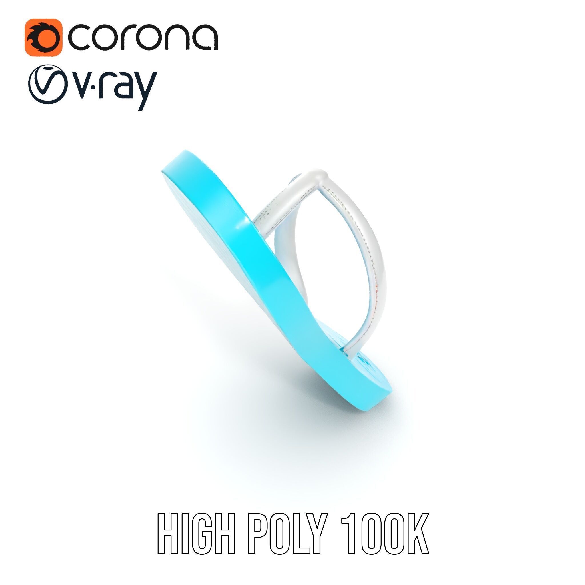 Flip Flop Model Pack  Realistic Textured Beach Sandal Low-poly 3D model_16