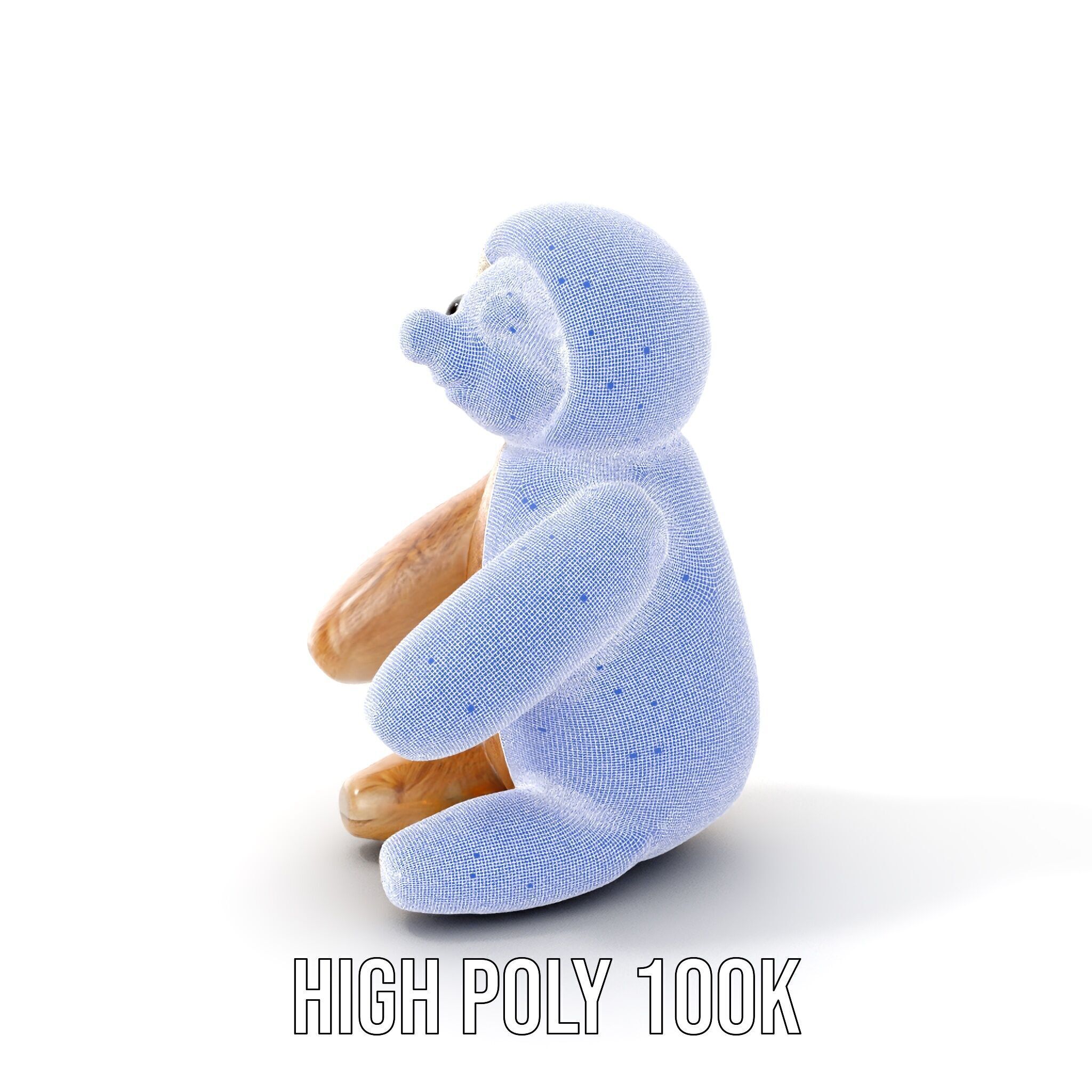 Adorable Sloth Plush Toy D Model Pack Low-poly 3D model_4