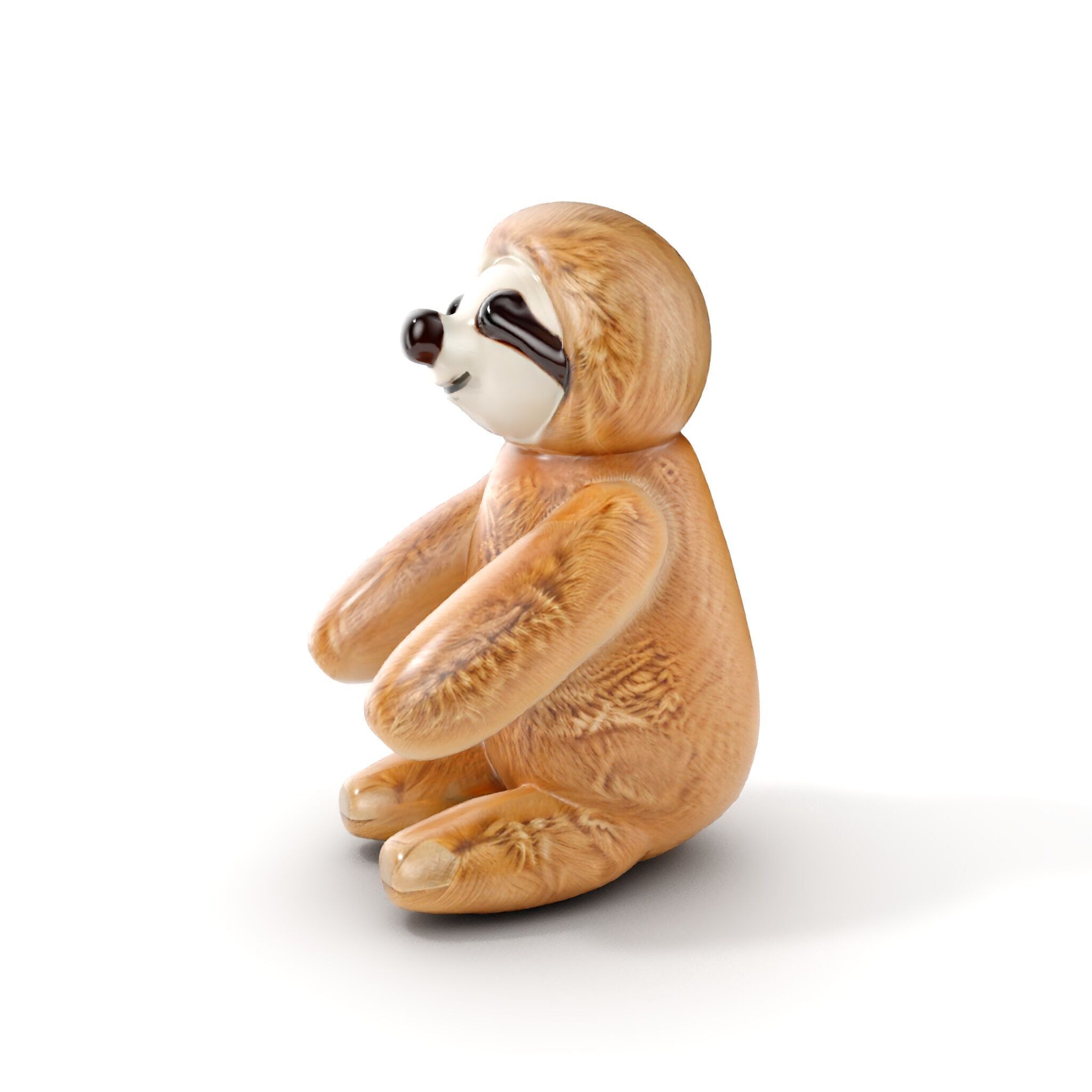 Adorable Sloth Plush Toy D Model Pack Low-poly 3D model_12