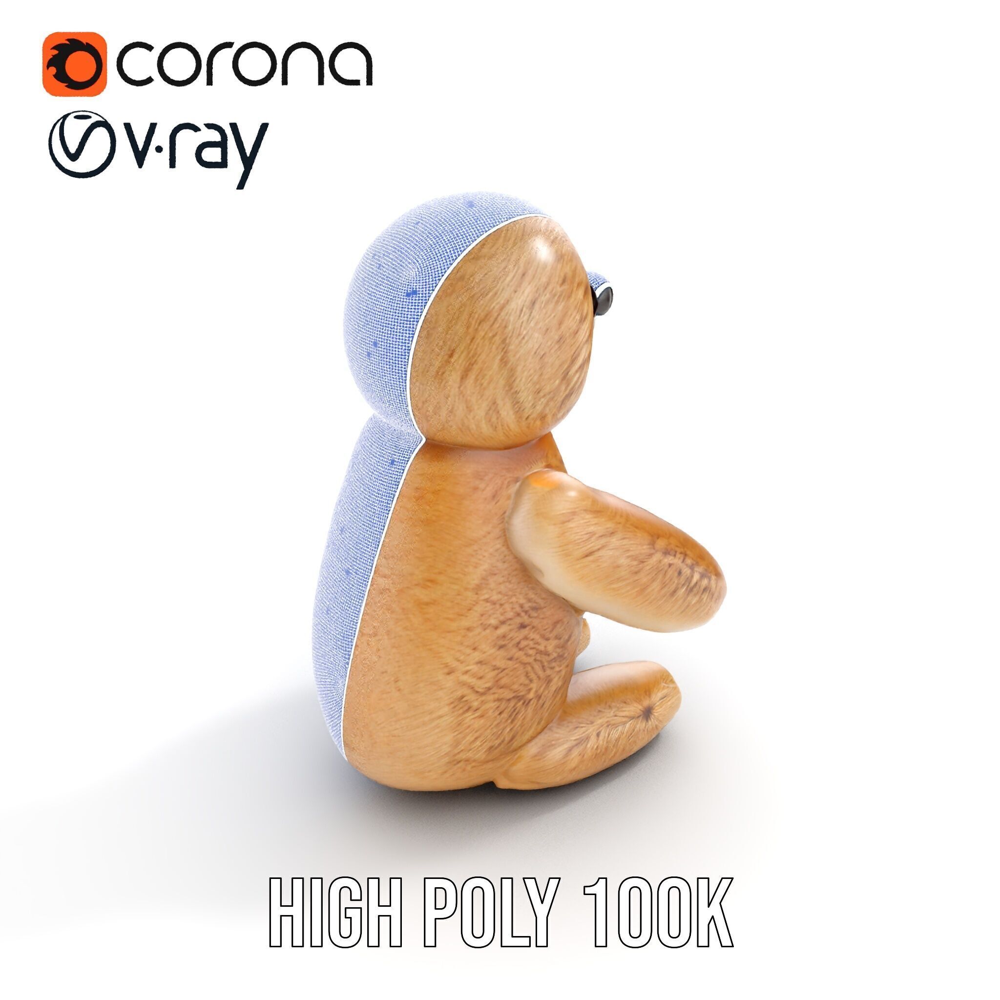 Adorable Sloth Plush Toy D Model Pack Low-poly 3D model_30