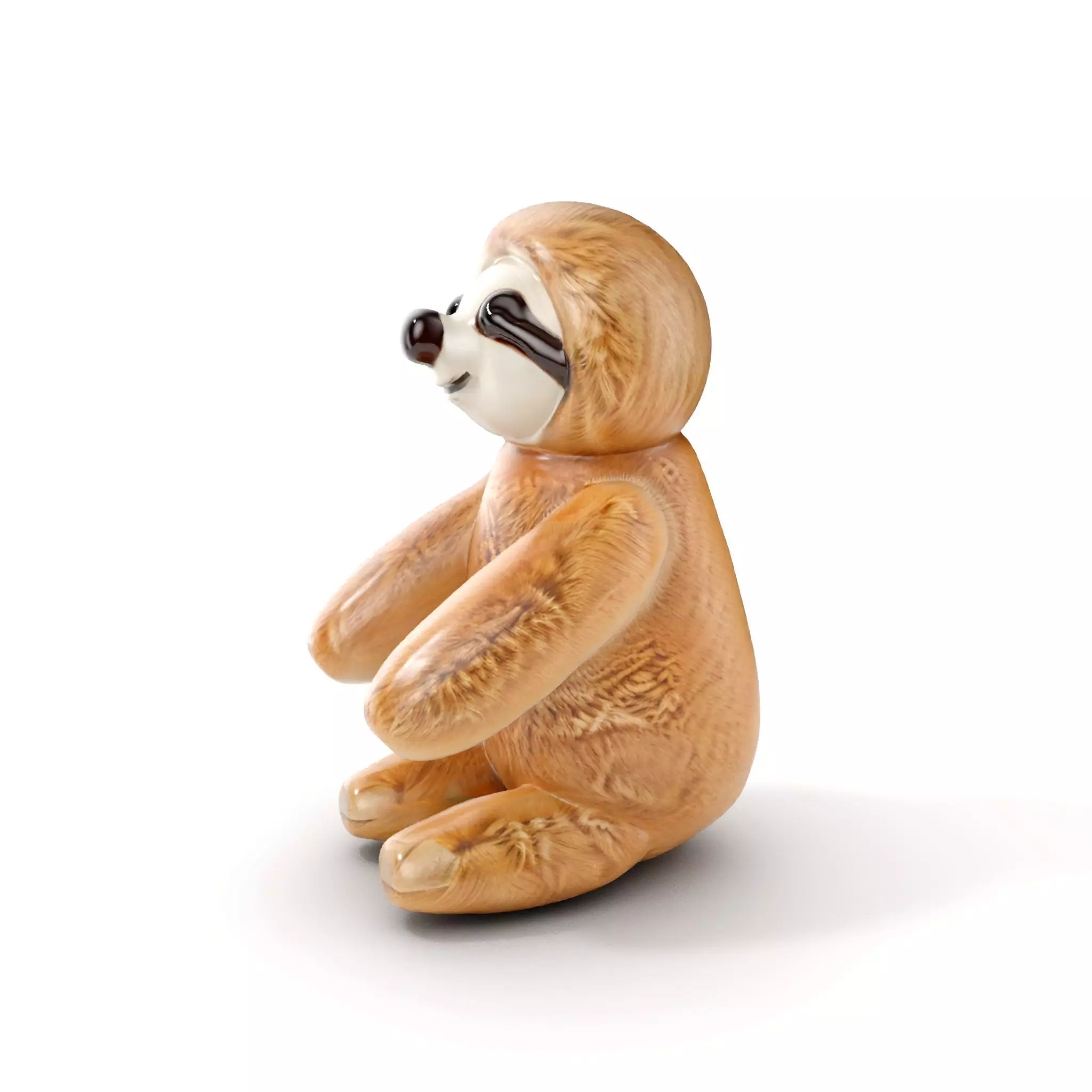 Adorable Sloth Plush Toy D Model Pack Low-poly 3D model_0