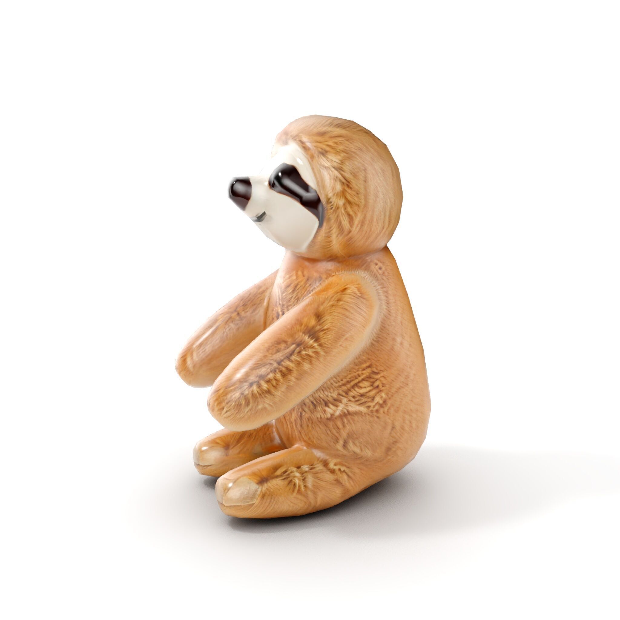 Adorable Sloth Plush Toy D Model Pack Low-poly 3D model_7