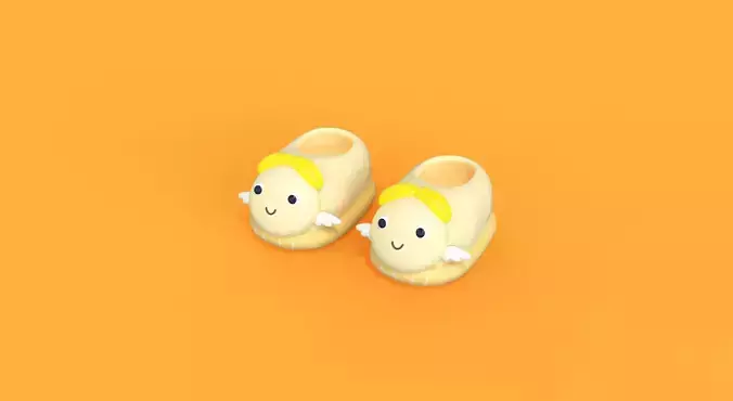 Low-Poly Angel Slippers